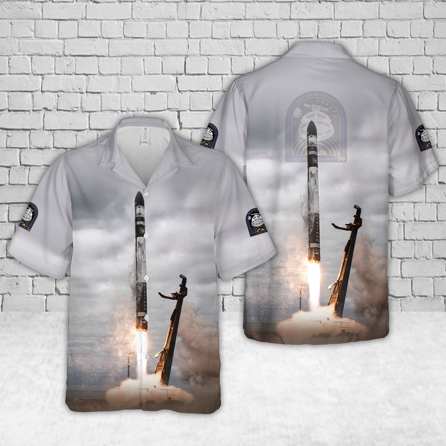 Rocket Lab Electron "They Go Up So Fast" Hawaiian Shirt