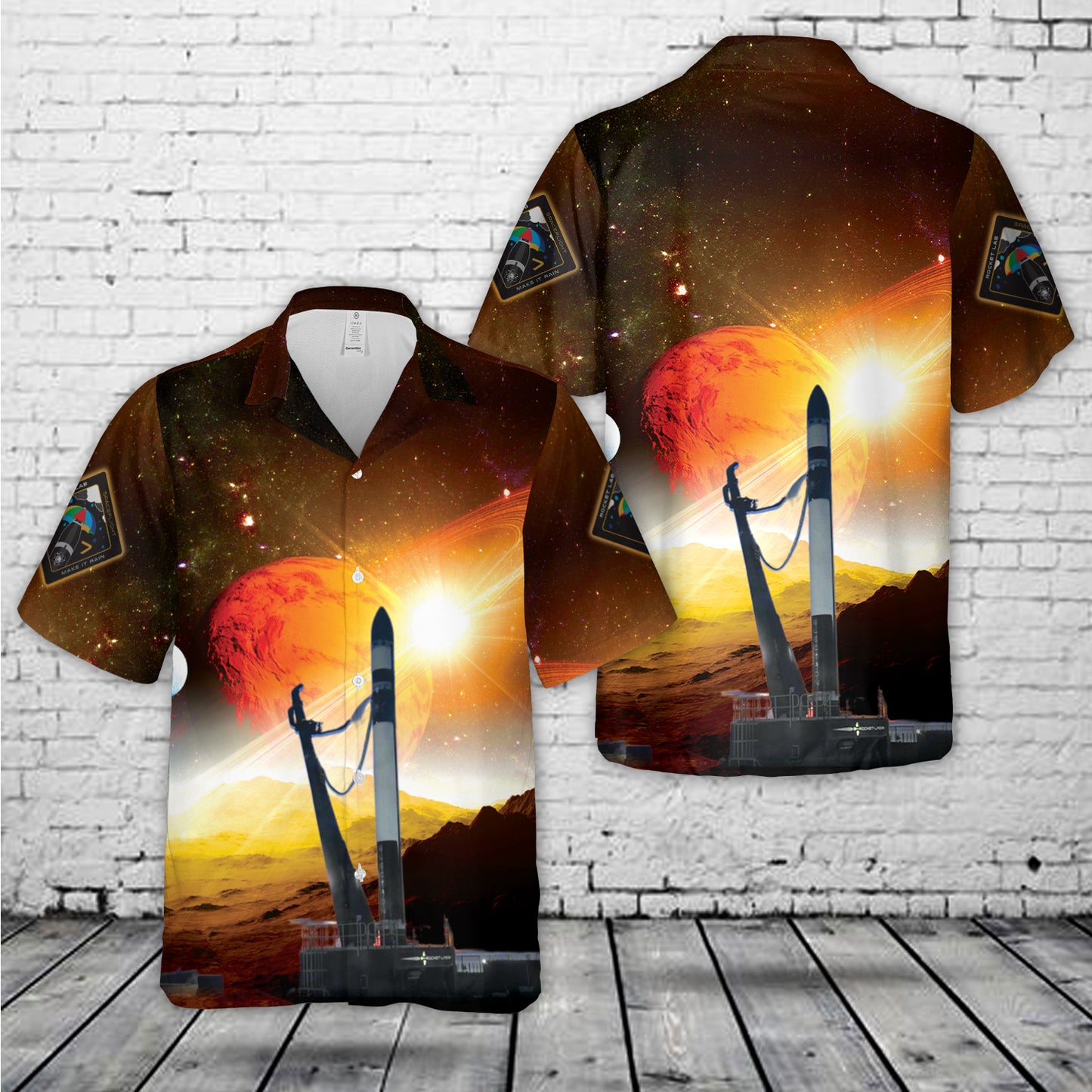 Rocket Lab Electron "Make it Rain" Hawaiian Shirt