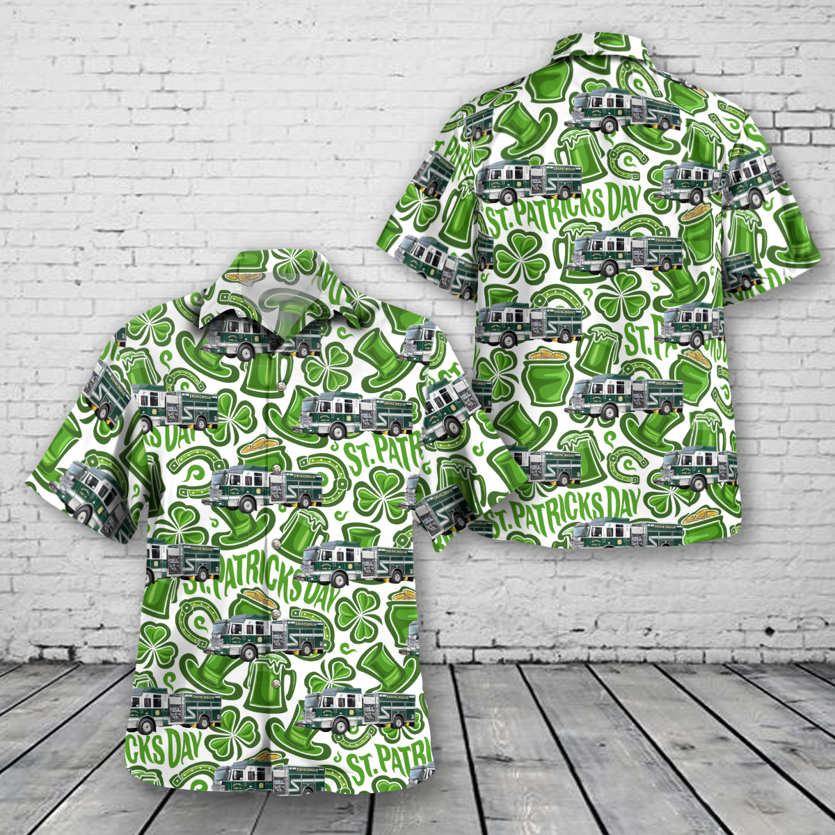 Romney, West Virginia, Romney Fire Company, St Patrick's Day Hawaiian Shirt