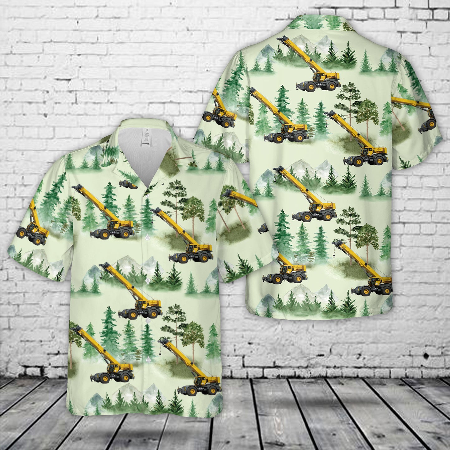 Rough Terrain Crane Construction Vehicle, Patrick's Day Hawaiian Shirt