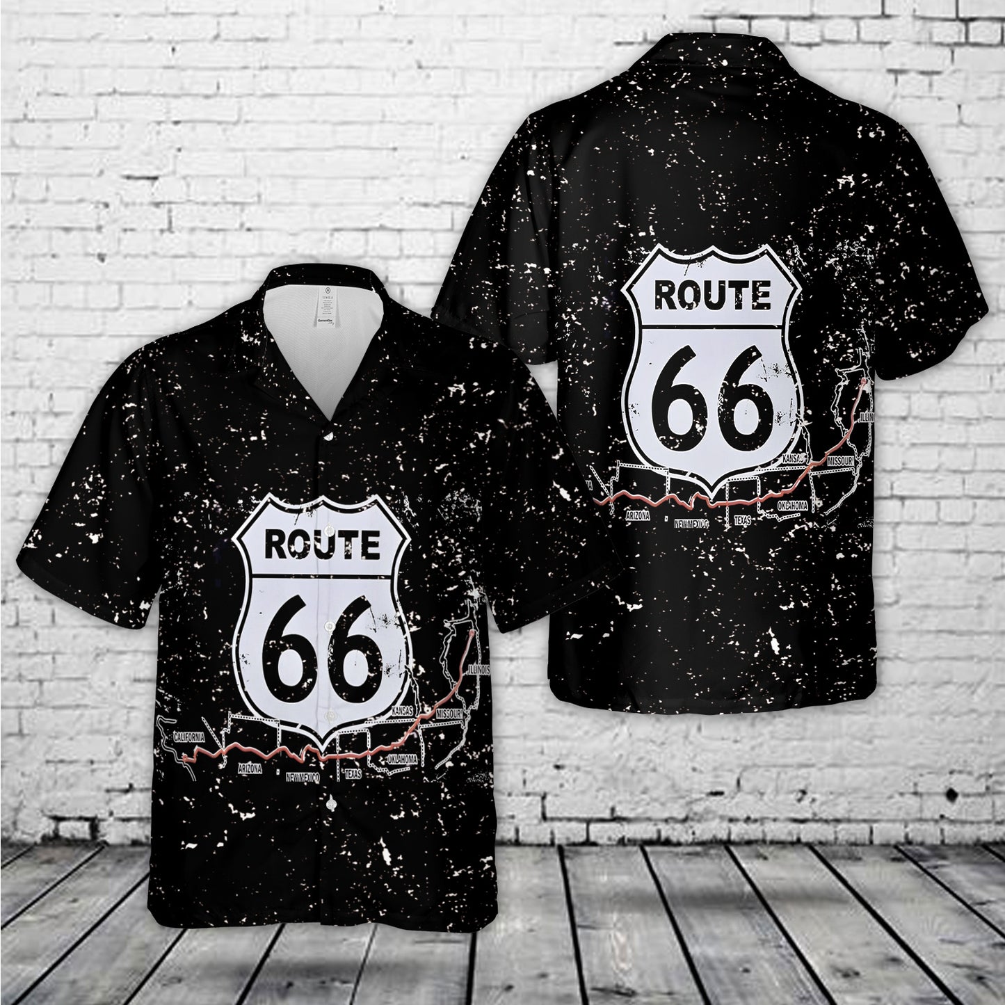 Route 66 Rug American Highway Hawaiian Shirt