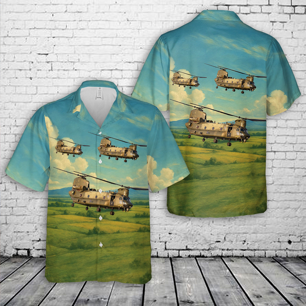 Royal Air Force Chinook HC6A of 18 Sqn Hawaiian Shirt