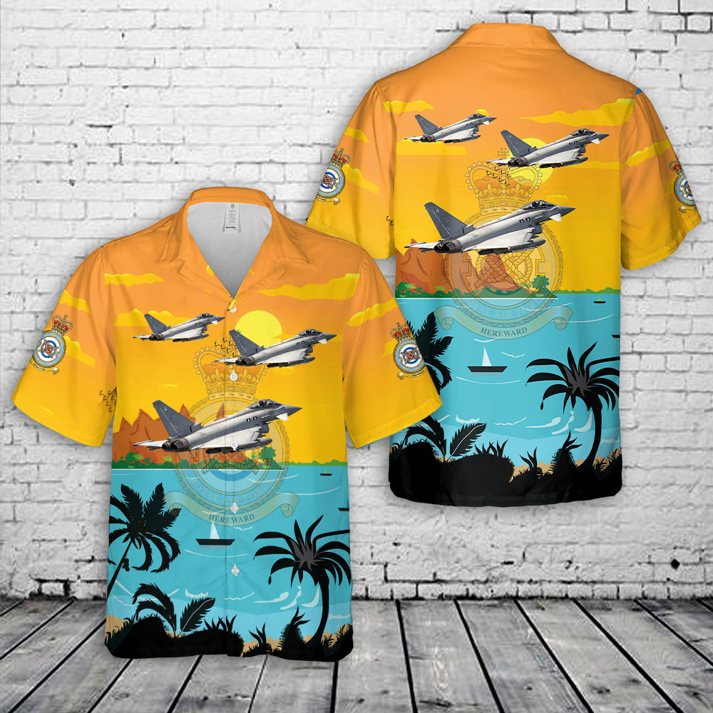 Royal Air Force No. 2 Squadron RAF Eurofighter Typhoon FGR4 ZK300 Hawaiian Shirt