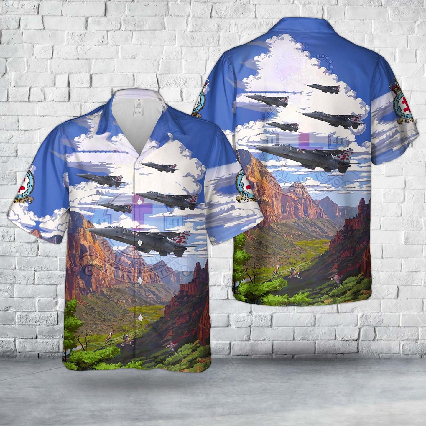 Royal Air Force No. 41 Squadron RAF Jaguar The End of an Era Hawaiian Shirt