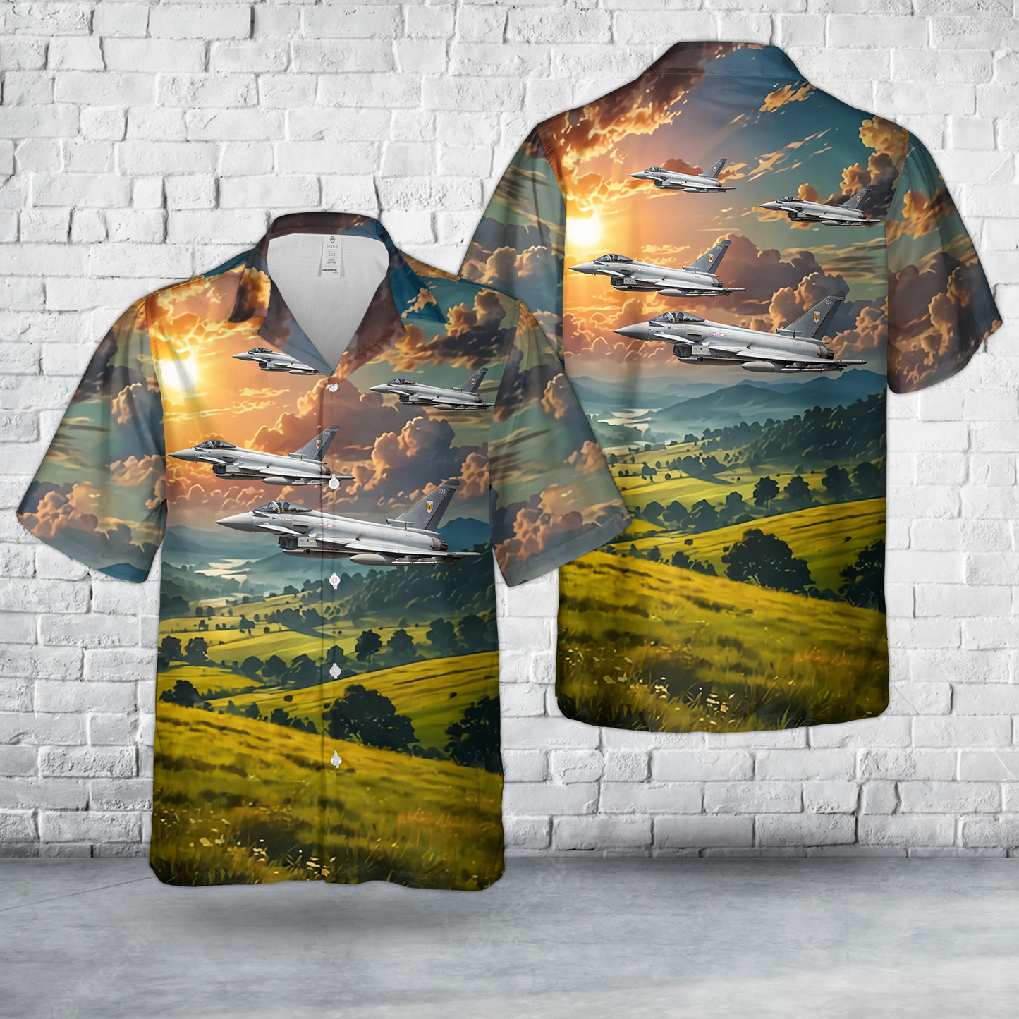 Royal Air Force RAF "1 SQN A/C" Typhoon FGR4 Hawaiian Shirt