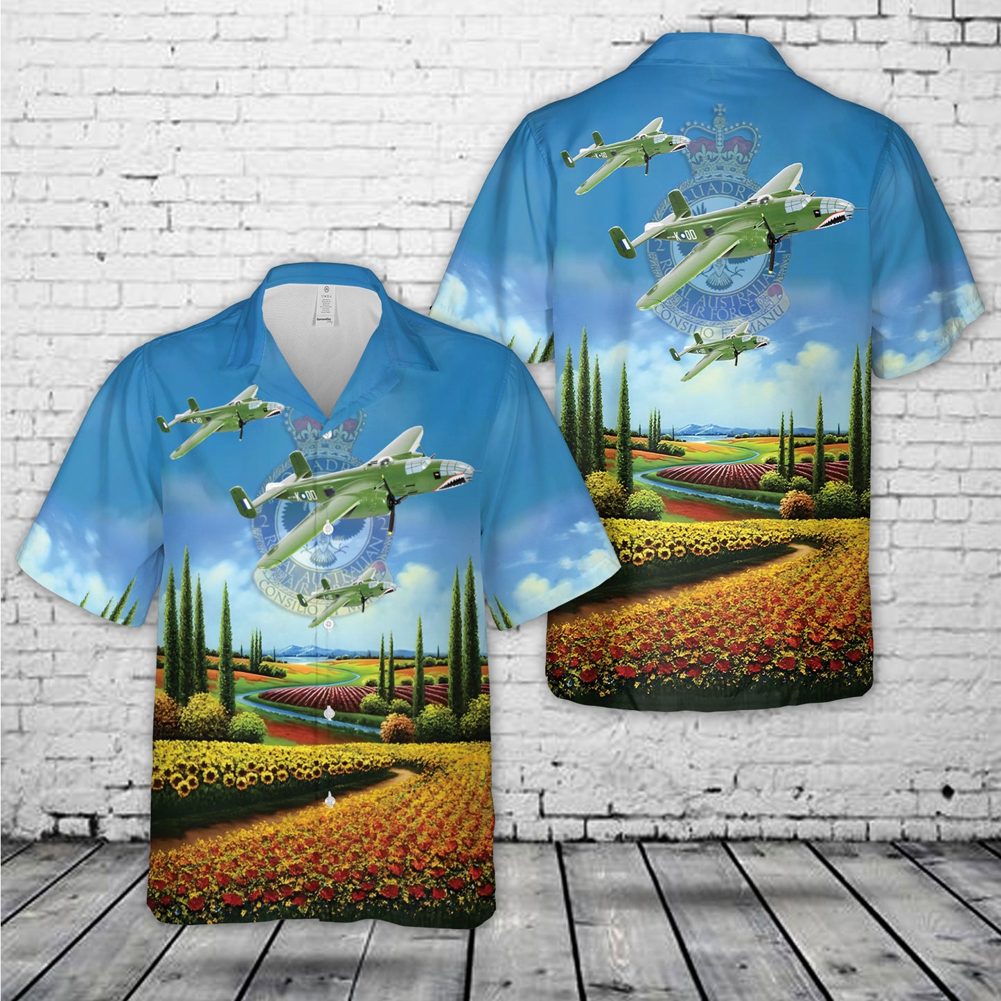Royal Australian Air Force No 2 Squadron North American B-25 Mitchell Hawaiian Shirt