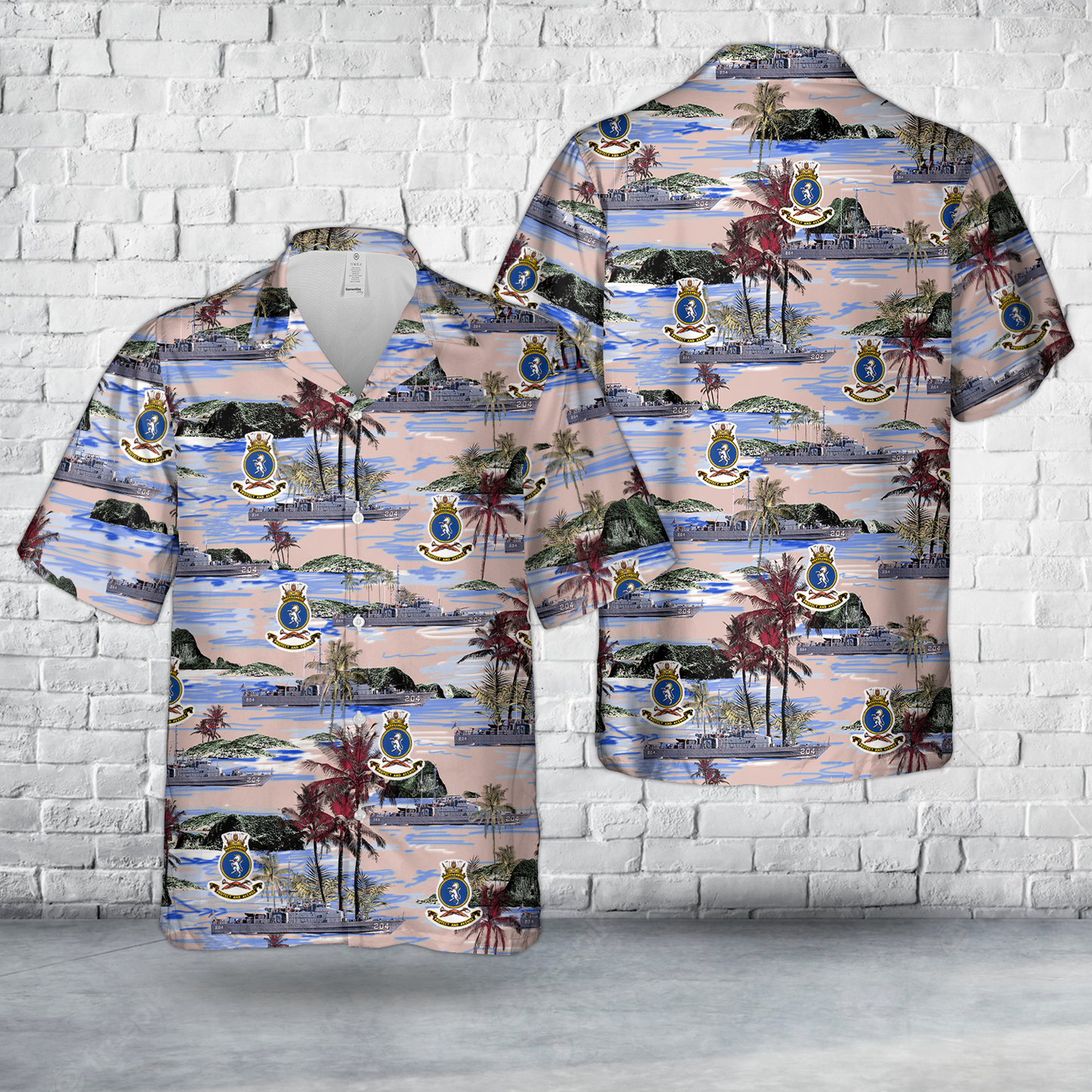 Royal Australian Navy HMAS Warrnambool (FCPB 204) Fremantle-class patrol boat Hawaiian Shirt