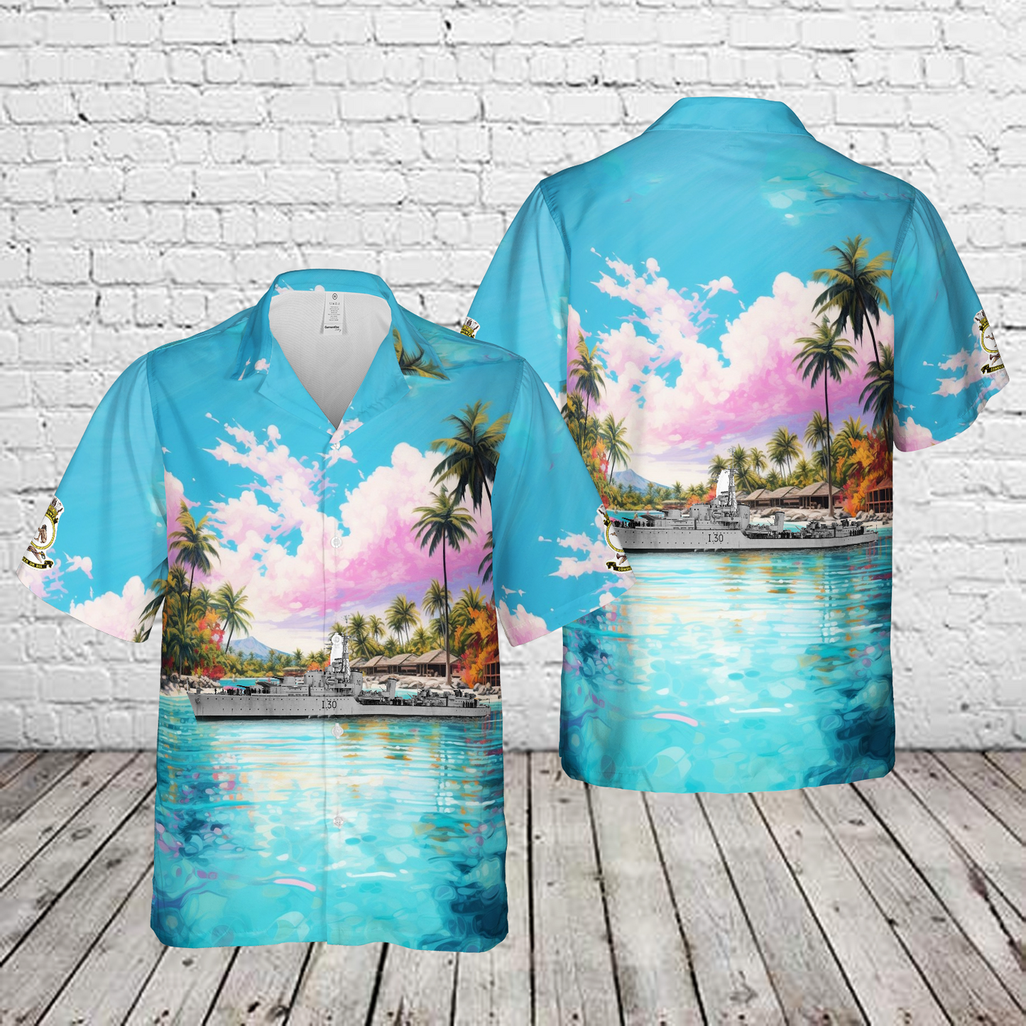 Royal Australian Navy (RAN) HMAS Arunta (I30/D5/D130) Hawaiian Shirt