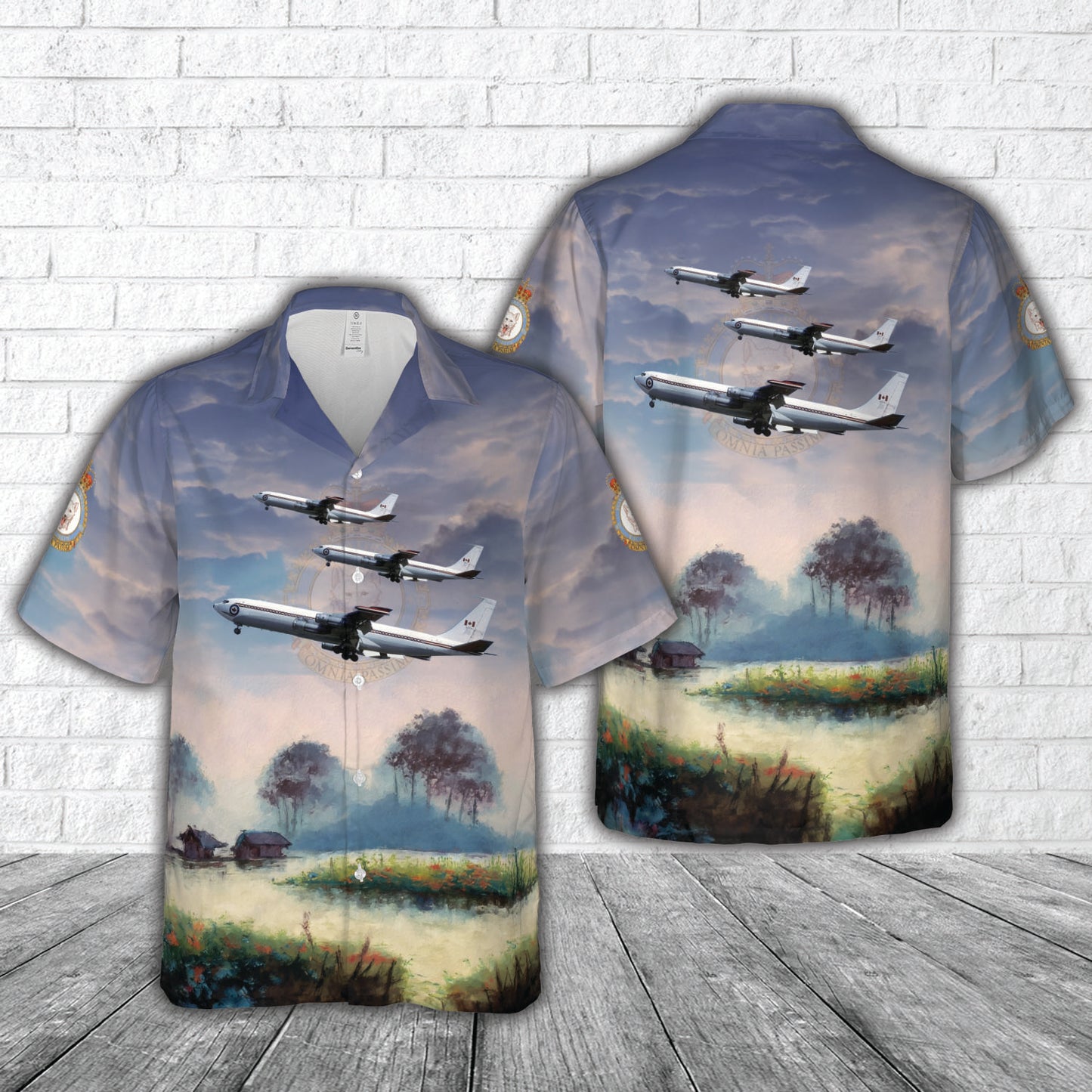 Royal Canadian Air Force 437 Transport Squadron Boeing CC-137 (Boeing 707) Hawaiian Shirt