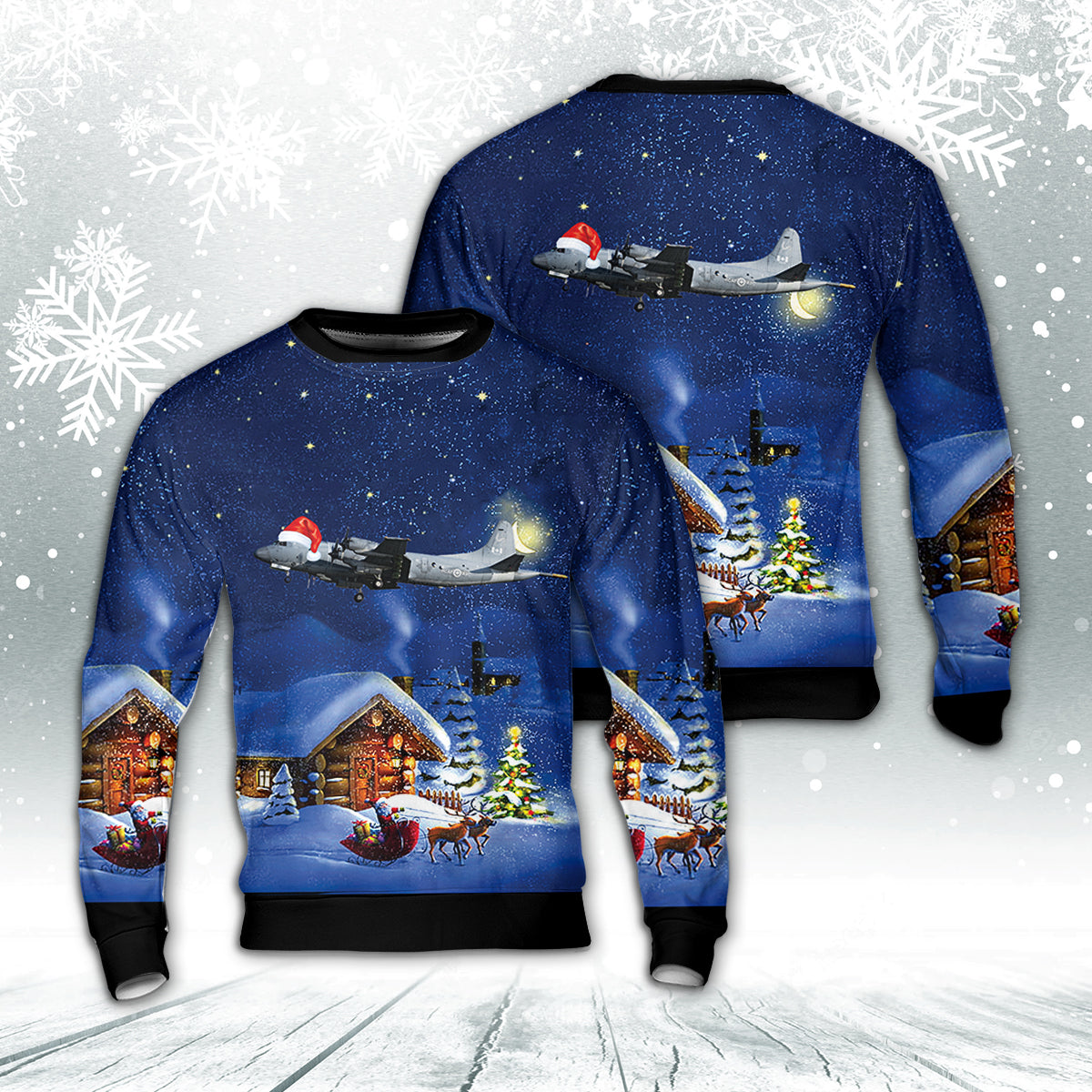 Royal Canadian Air Force Lockheed CP-140 Aurora Christmas Sweater