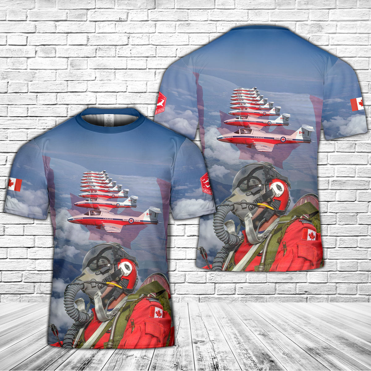 Royal Canadian Air Force Snowbirds Aerobatic flight demonstration team T-Shirt 3D
