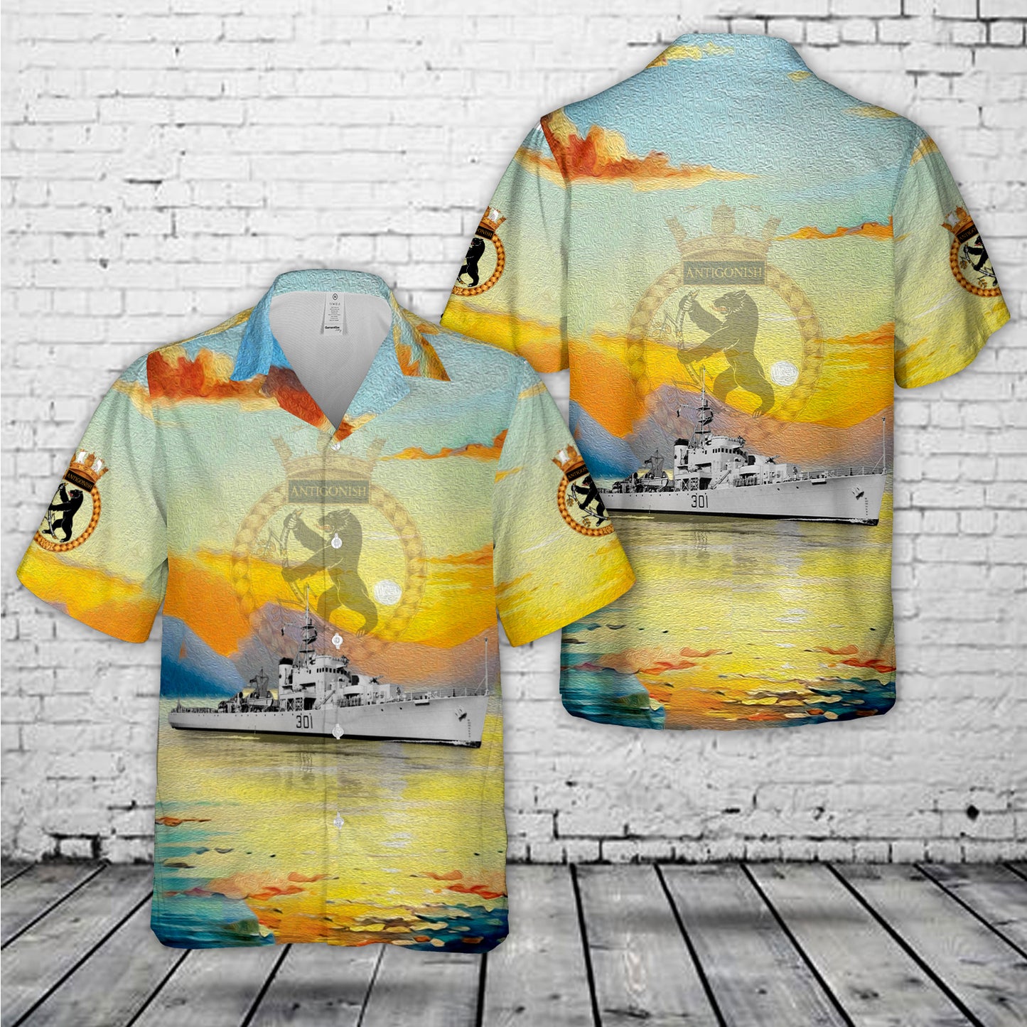 Royal Canadian Navy HMCS Antigonish FFE 301 Prestonian-class frigate Hawaiian Shirt