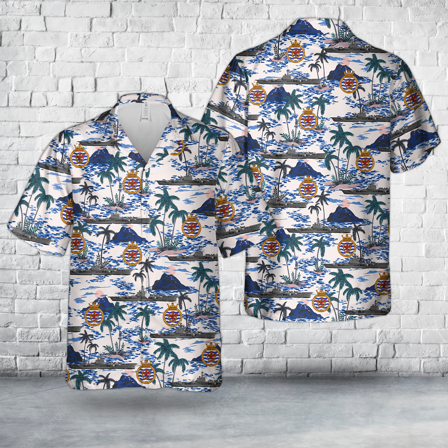 Royal Canadian Navy HMCS Bonaventure (CVL 22) Hawaiian Shirt