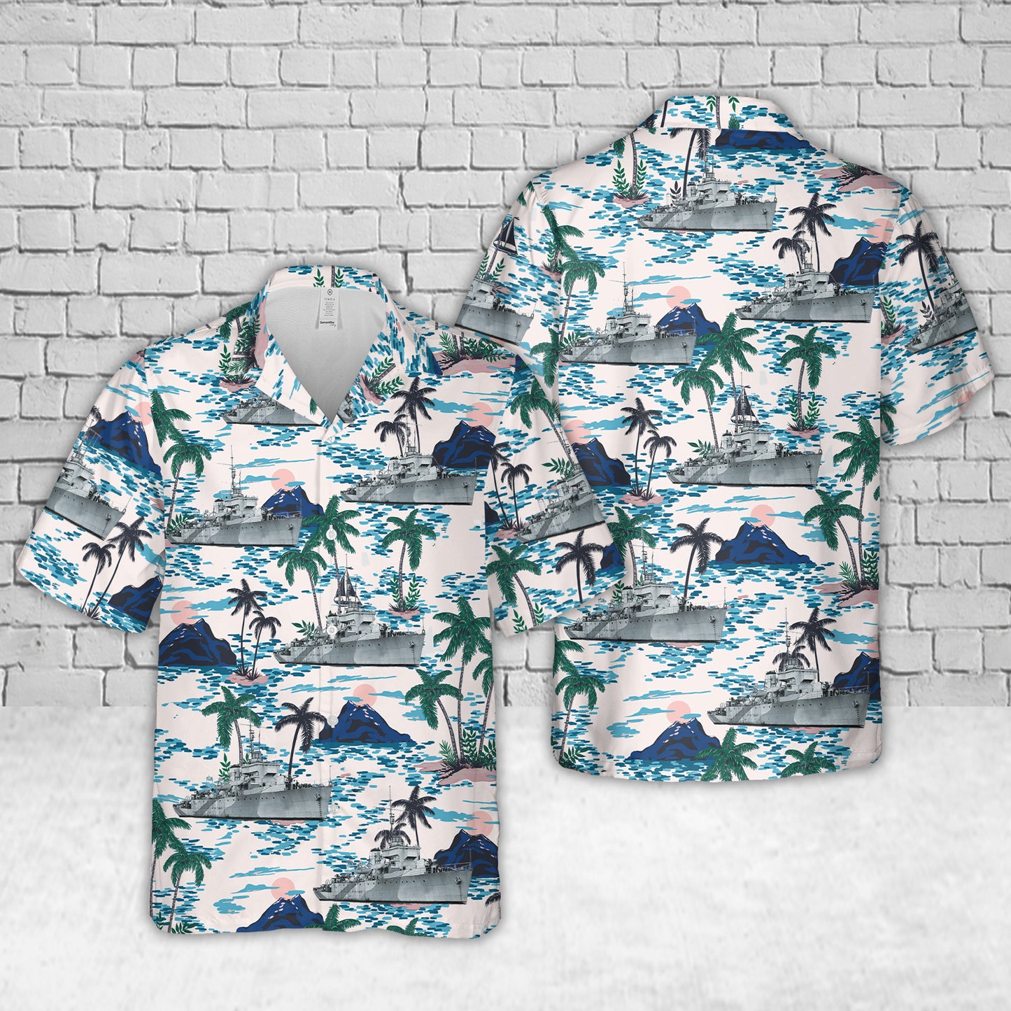 Royal Canadian Navy HMCS Border Cities (J344) Hawaiian Shirt