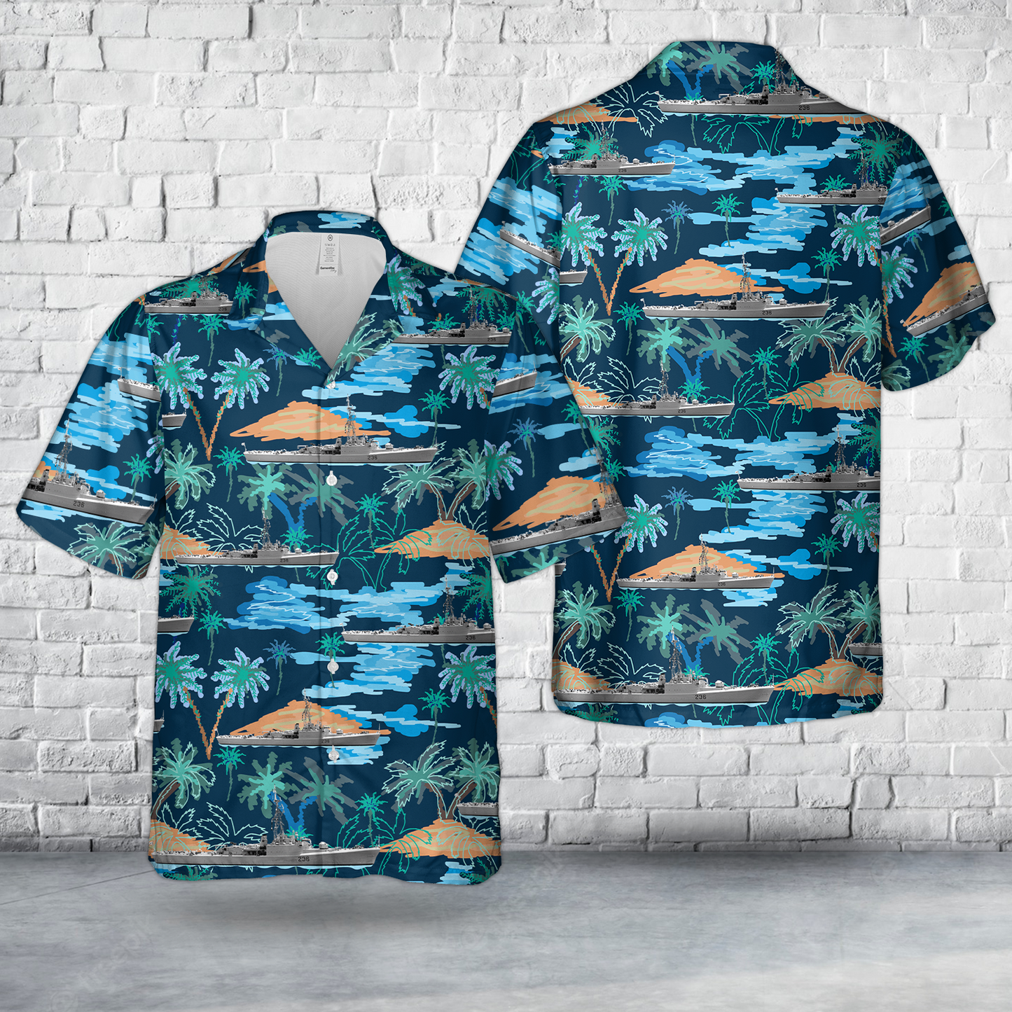 Royal Canadian Navy HMCS Gatineau (DDE 236) Hawaiian Shirt