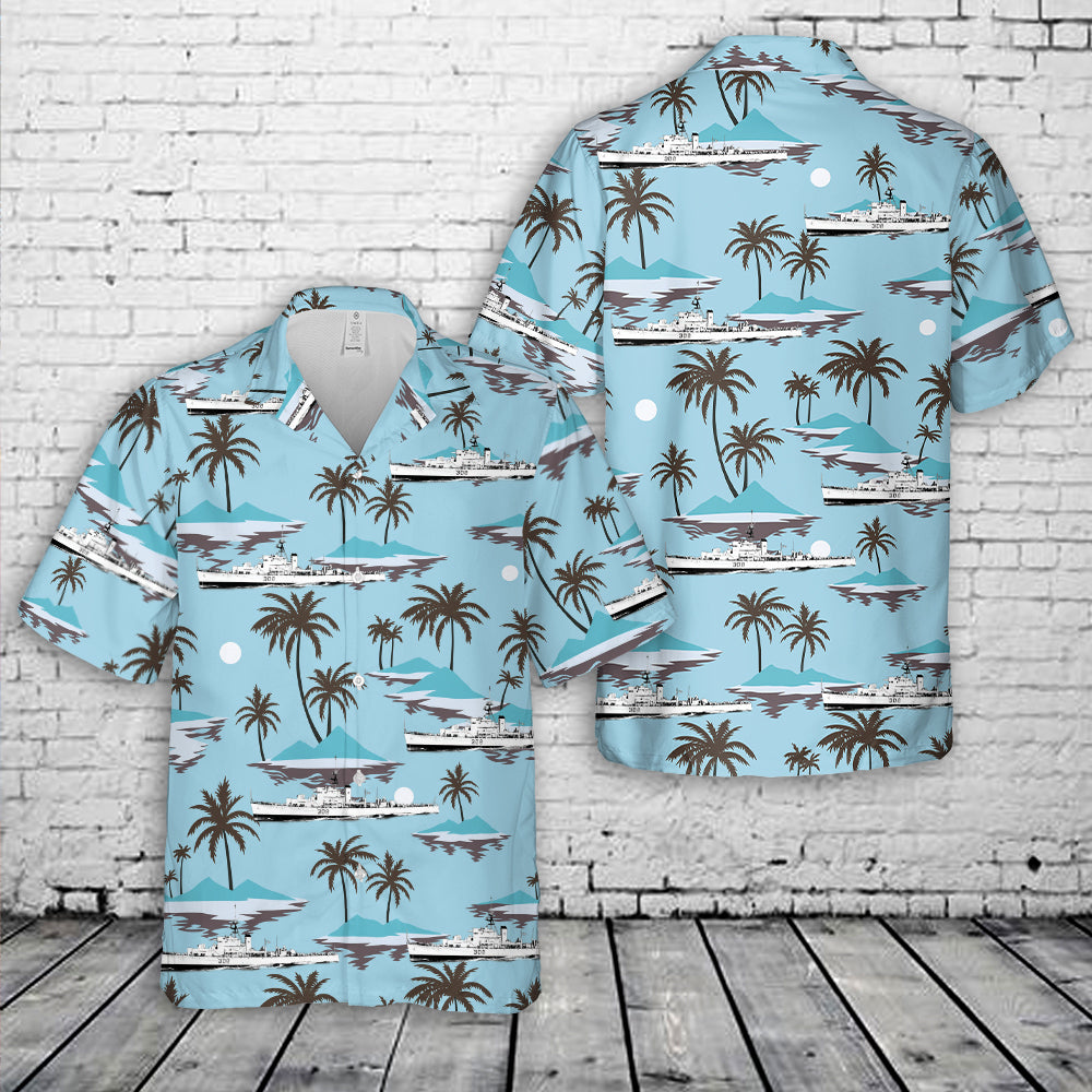 Royal Canadian Navy HMCS Inch Arran FFE 308 Prestonian-class frigate Hawaiian Shirt