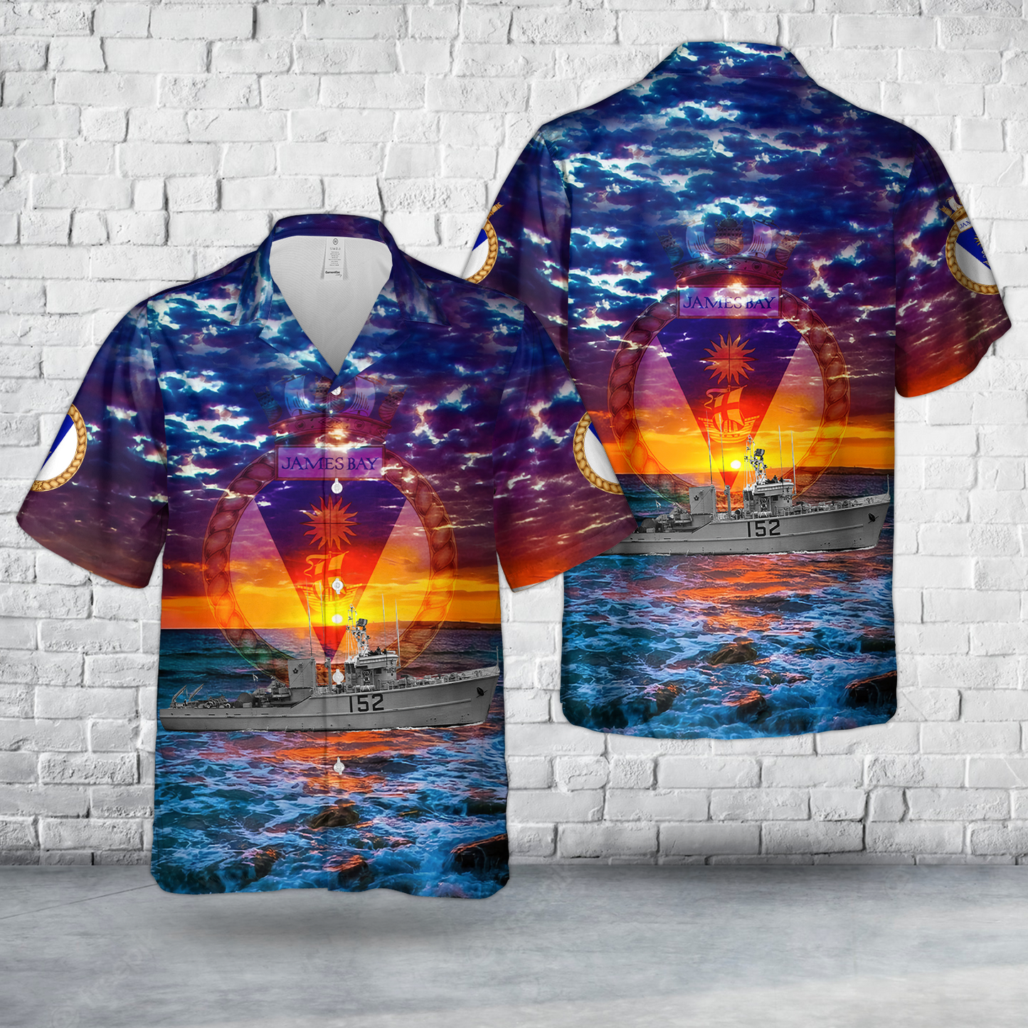 Royal Canadian Navy HMCS James Bay (152) Hawaiian Shirt