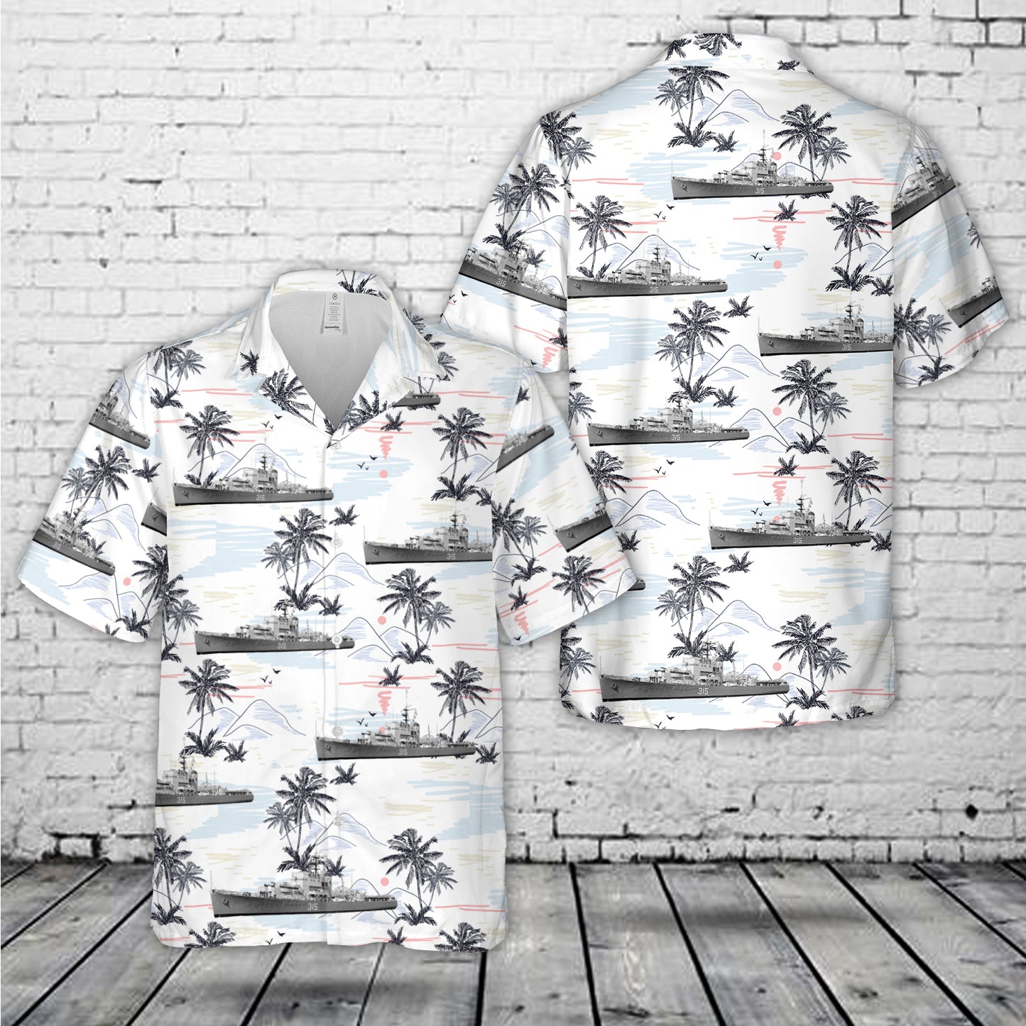 Royal Canadian Navy HMCS New Glasgow FFE 315 Prestonian-class frigate Hawaiian Shirt