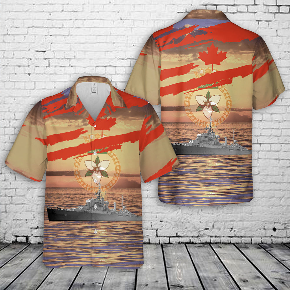 Royal Canadian Navy HMCS Ontario Hawaiian Shirt