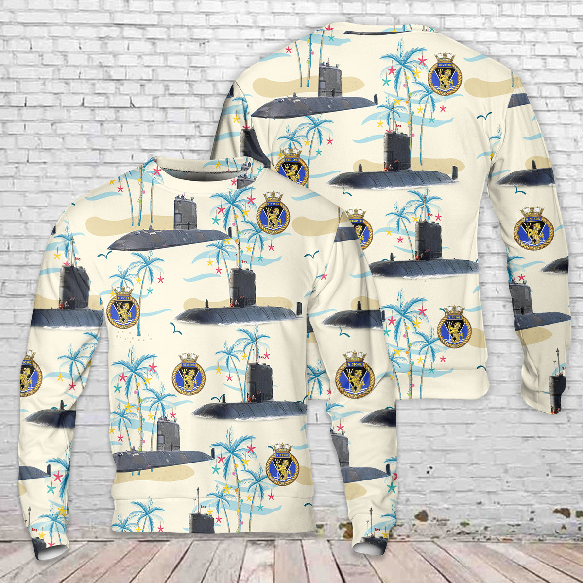 Royal Canadian Navy HMCS Windsor SSK 877 Submarine Christmas Sweater