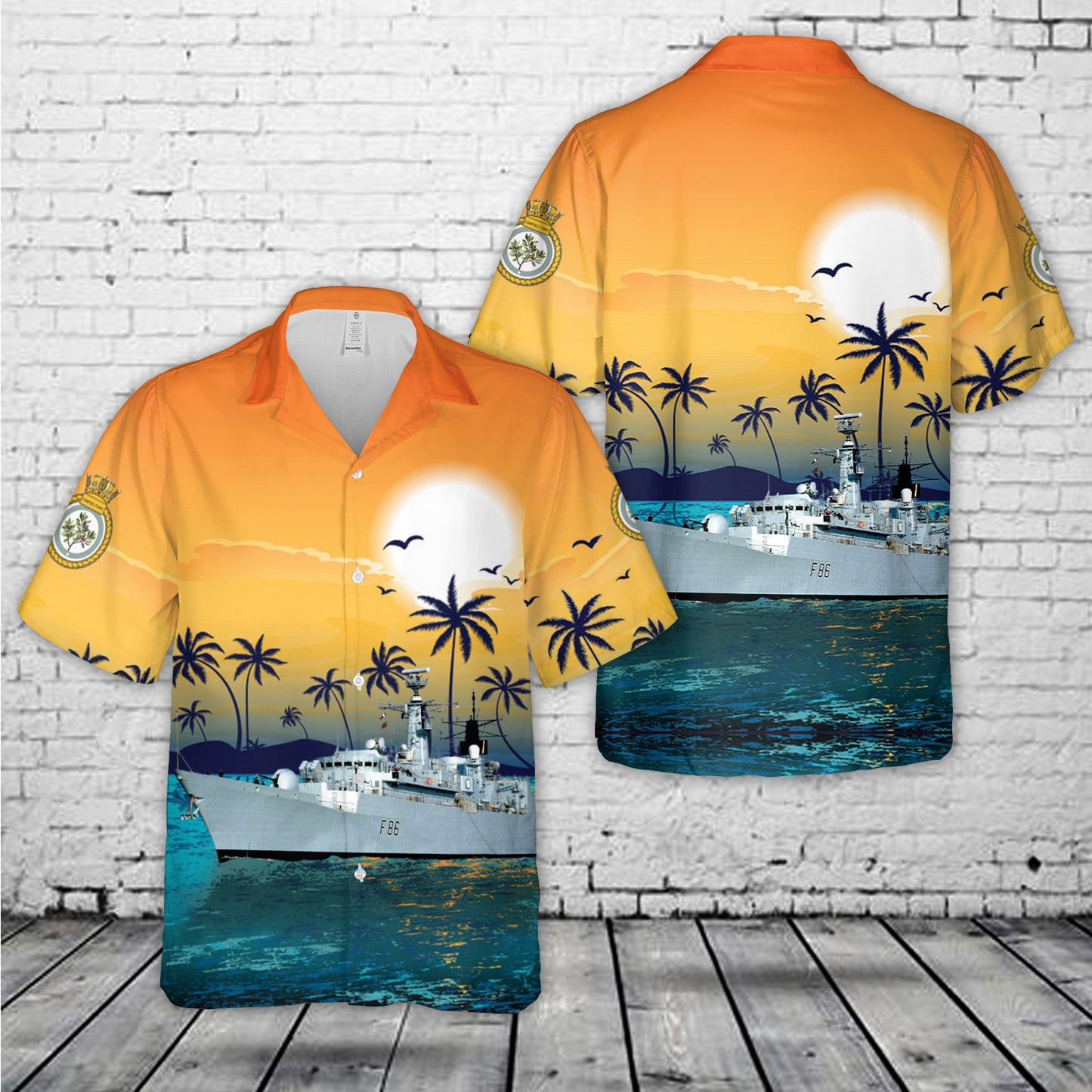 Royal Navy HMS Campbeltown (F86) Batch 3 Type 22 frigate Hawaiian Shirt