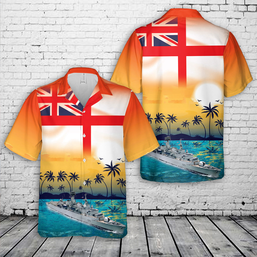 Royal Navy HMS Glamorgan (D19) Hawaiian Shirt