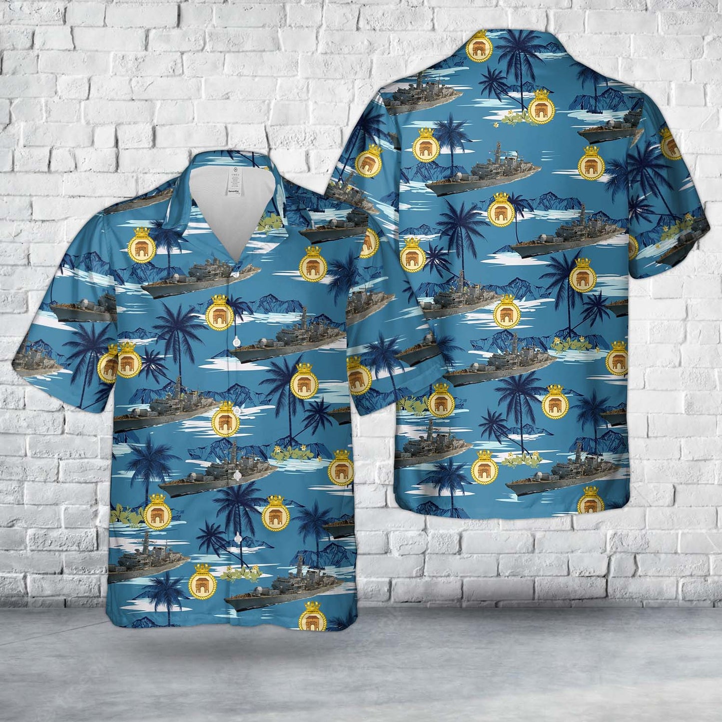 Royal Navy HMS Monmouth (F235) Hawaiian Shirt