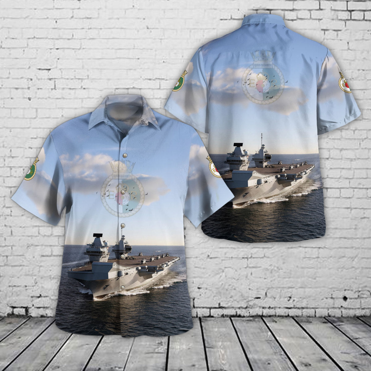 Royal Navy HMS Queen Elizabeth (R08) Hawaiian Shirt