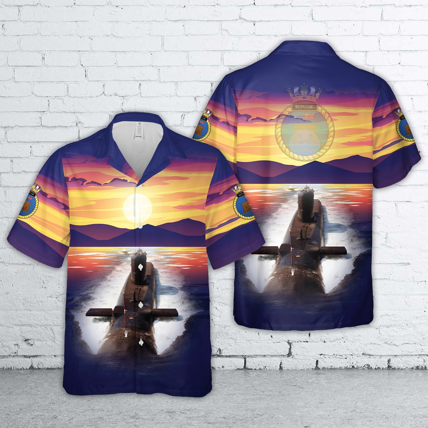 Royal Navy HMS Repulse (S23) Hawaiian Shirt