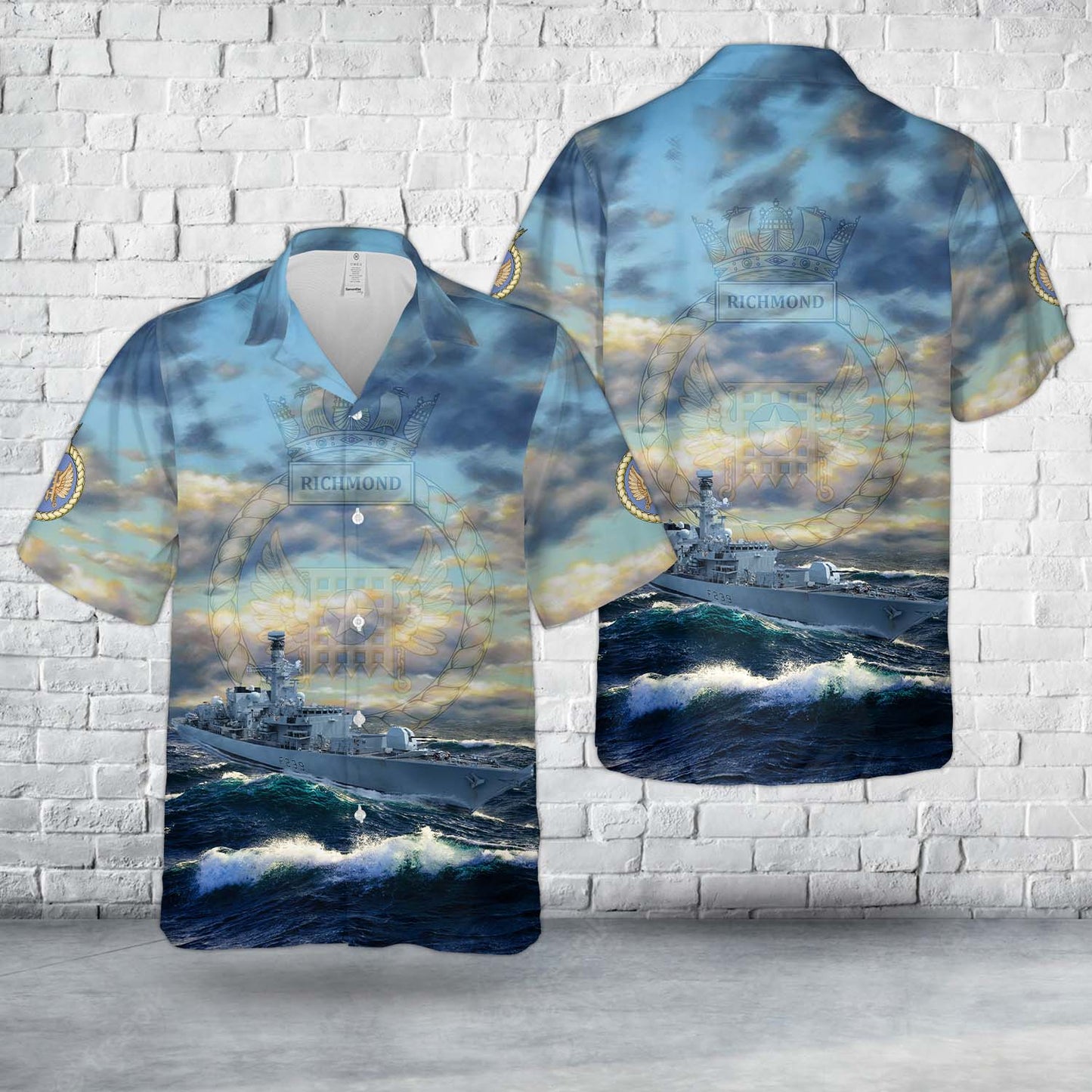 Royal Navy HMS Richmond (F239) Type 23 frigate Hawaiian Shirt