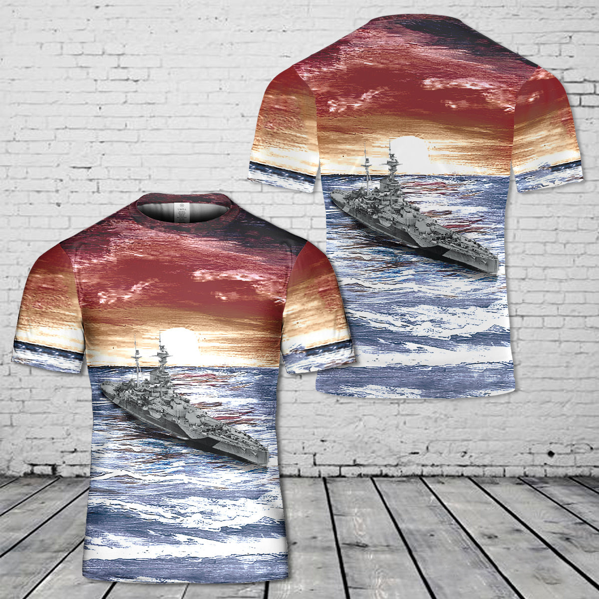 Royal Navy HMS Royal Sovereign (05) 3D T-Shirt