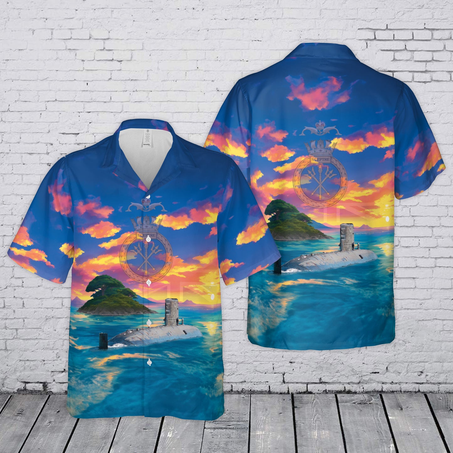 Royal Navy HMS Sceptre Sceptre (S104) Hawaiian Shirt