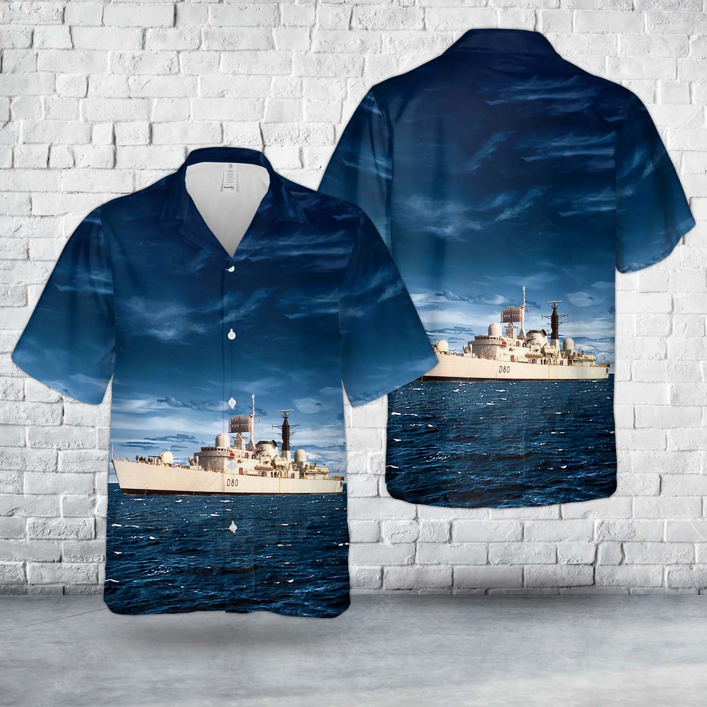 Royal Navy HMS Sheffield (D80) Type 42 destroyer Hawaiian Shirt