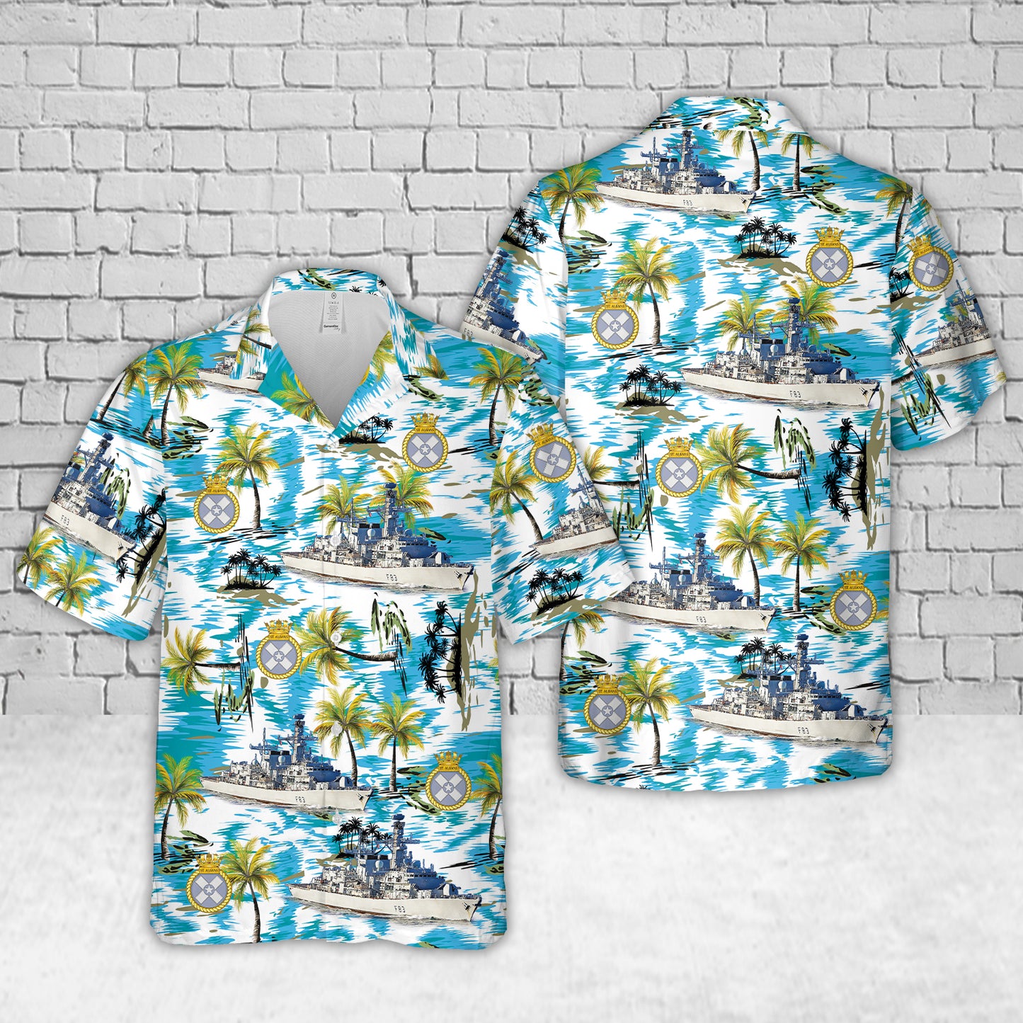 Royal Navy HMS St Albans (F83) Hawaiian Shirt