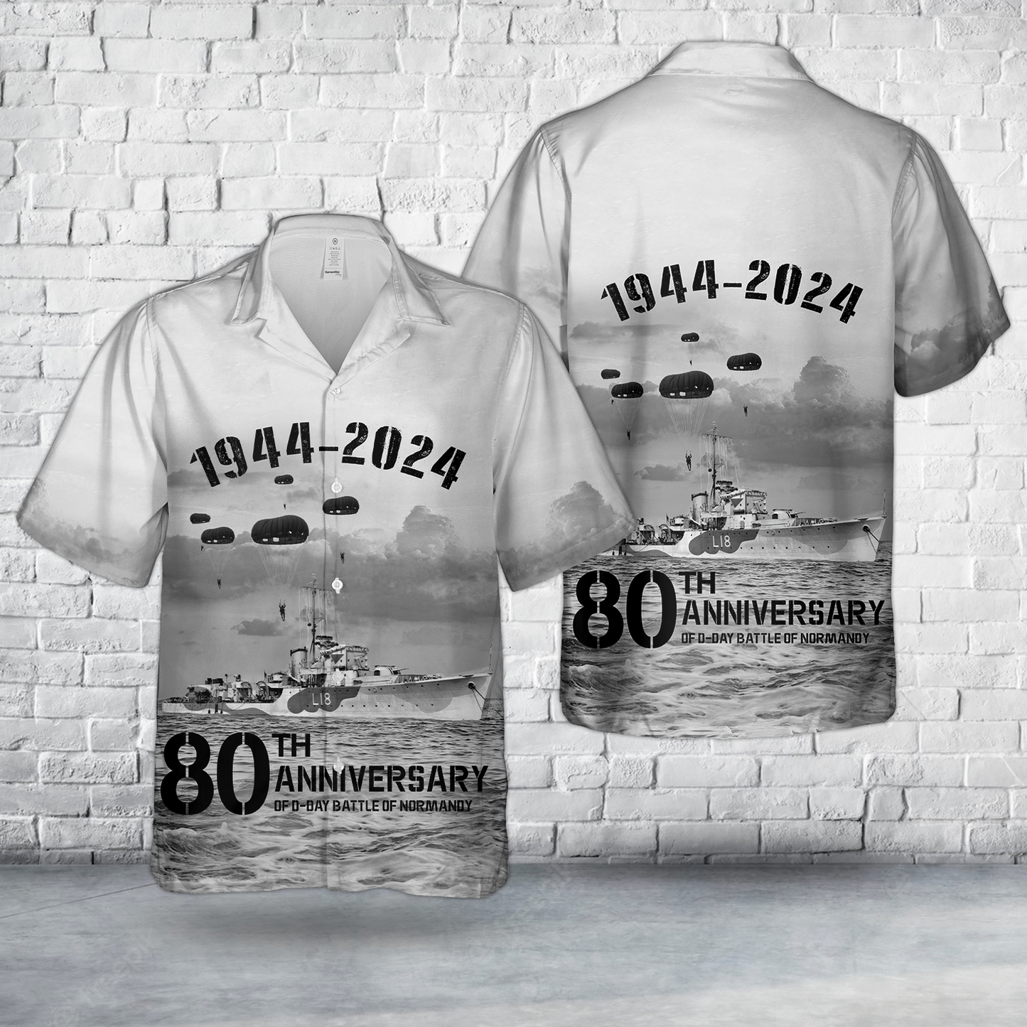 Royal Navy HMS Talybont (L18) In Omaha Beach Hawaiian Shirt