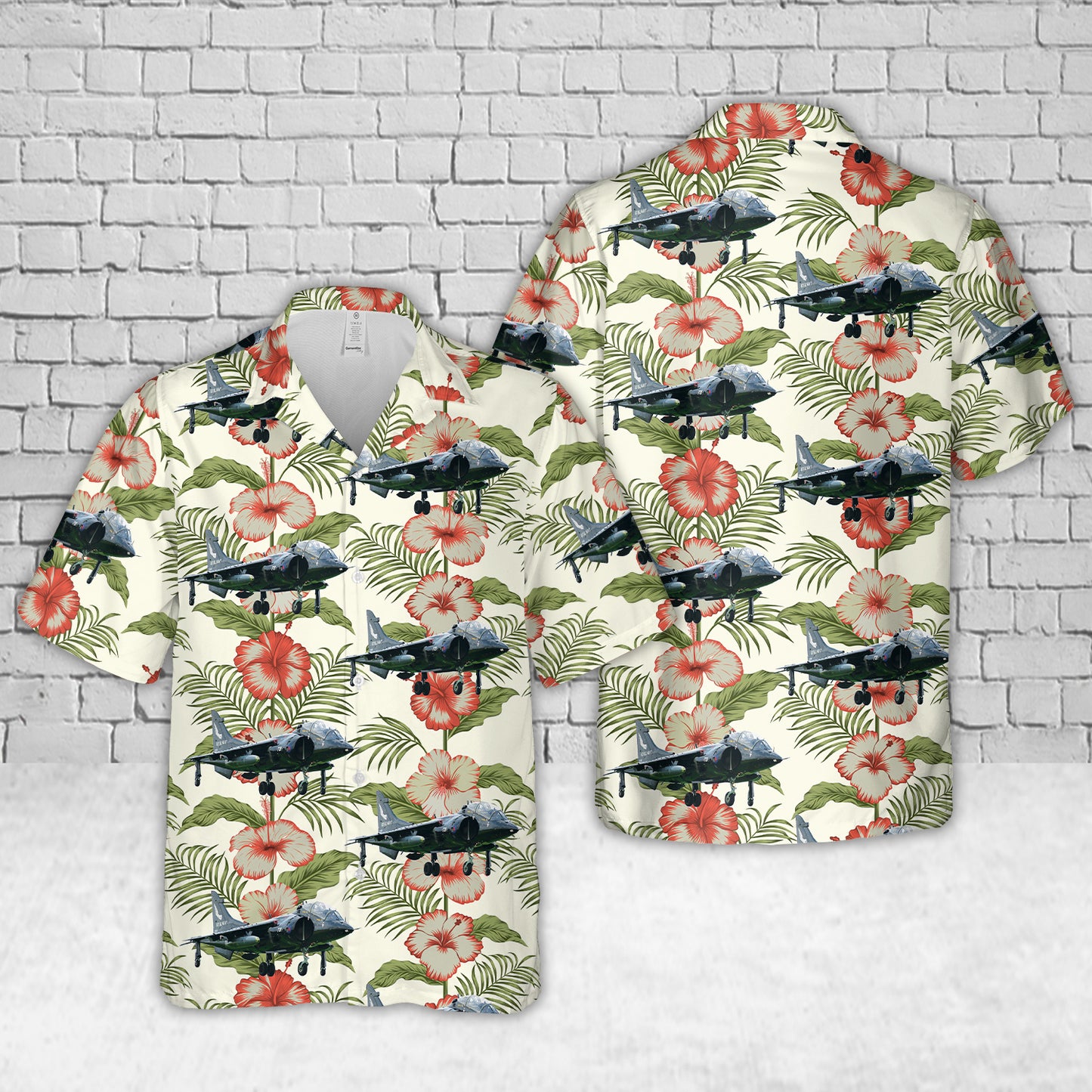 Royal Navy Hawker Siddeley Harrier T.8 Hawaiian Shirt