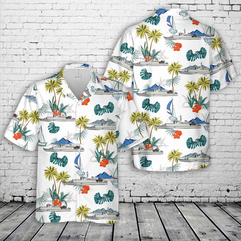 Royal Navy Sandown-class minehunter HMS Ramsey (M110) Hawaiian Shirt