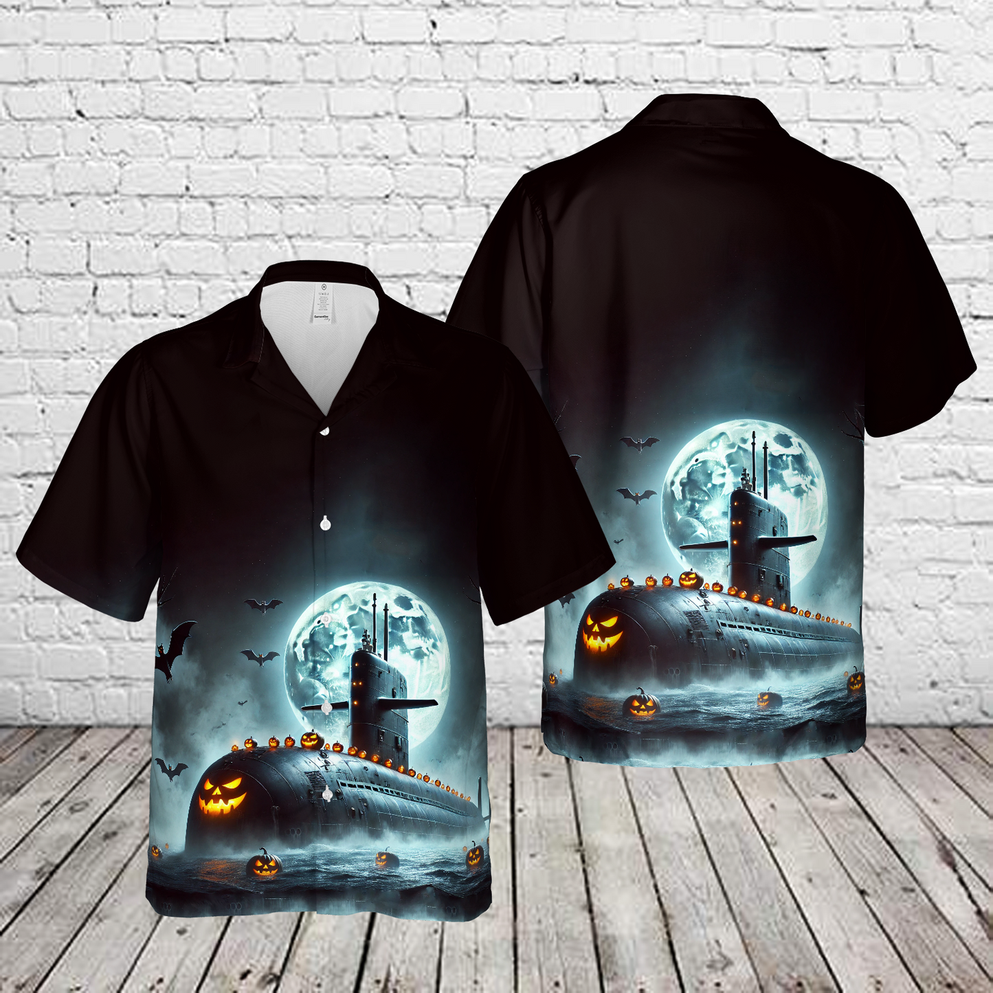 Royal Navy Vanguard-class submarine Halloween Hawaiian Shirt