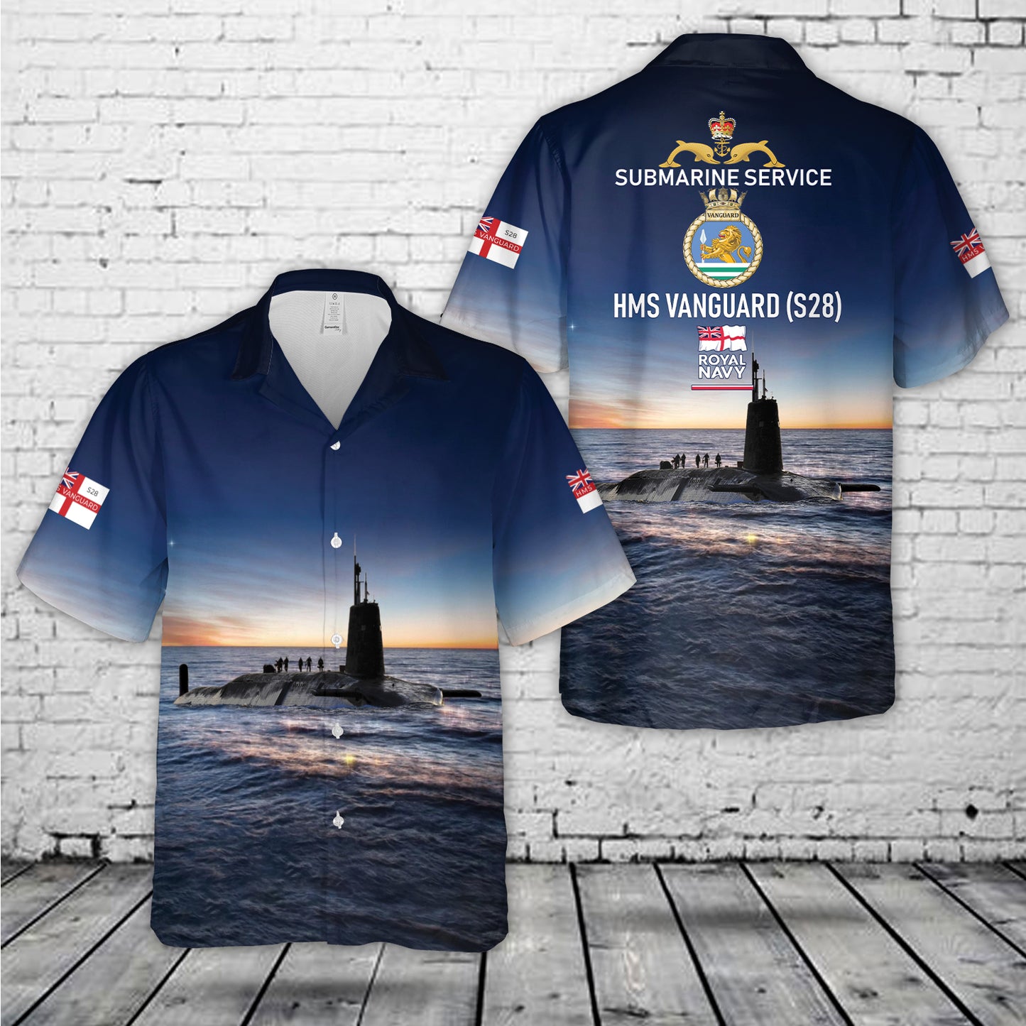 Royal Navy Vanguard class submarine HMS Vanguard (S28) Hawaiian Shirt
