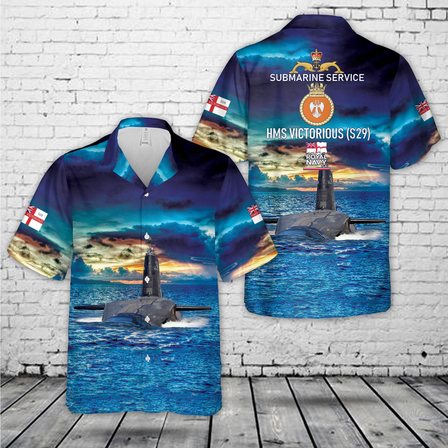 Royal Navy Vanguard class submarine HMS Victorious (S29) Hawaiian Shirt