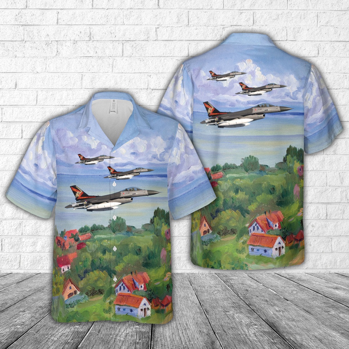 Royal Netherlands Air Force 312 Sqn F-16AM Hawaiian Shirt