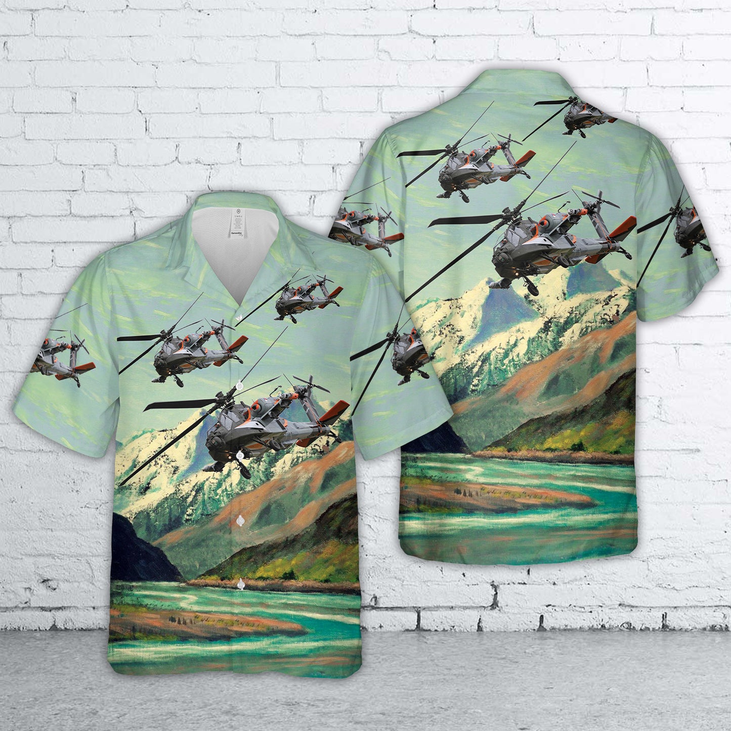 Royal Netherlands Air Force Boeing AH-64D Apache 10 Solo Display Team Hawaiian Shirt