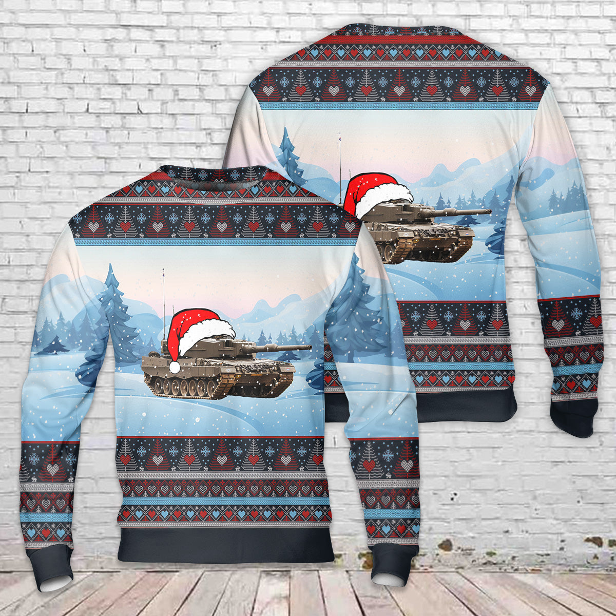 Royal Netherlands Army Leopard 2A4 AOP Christmas Sweater