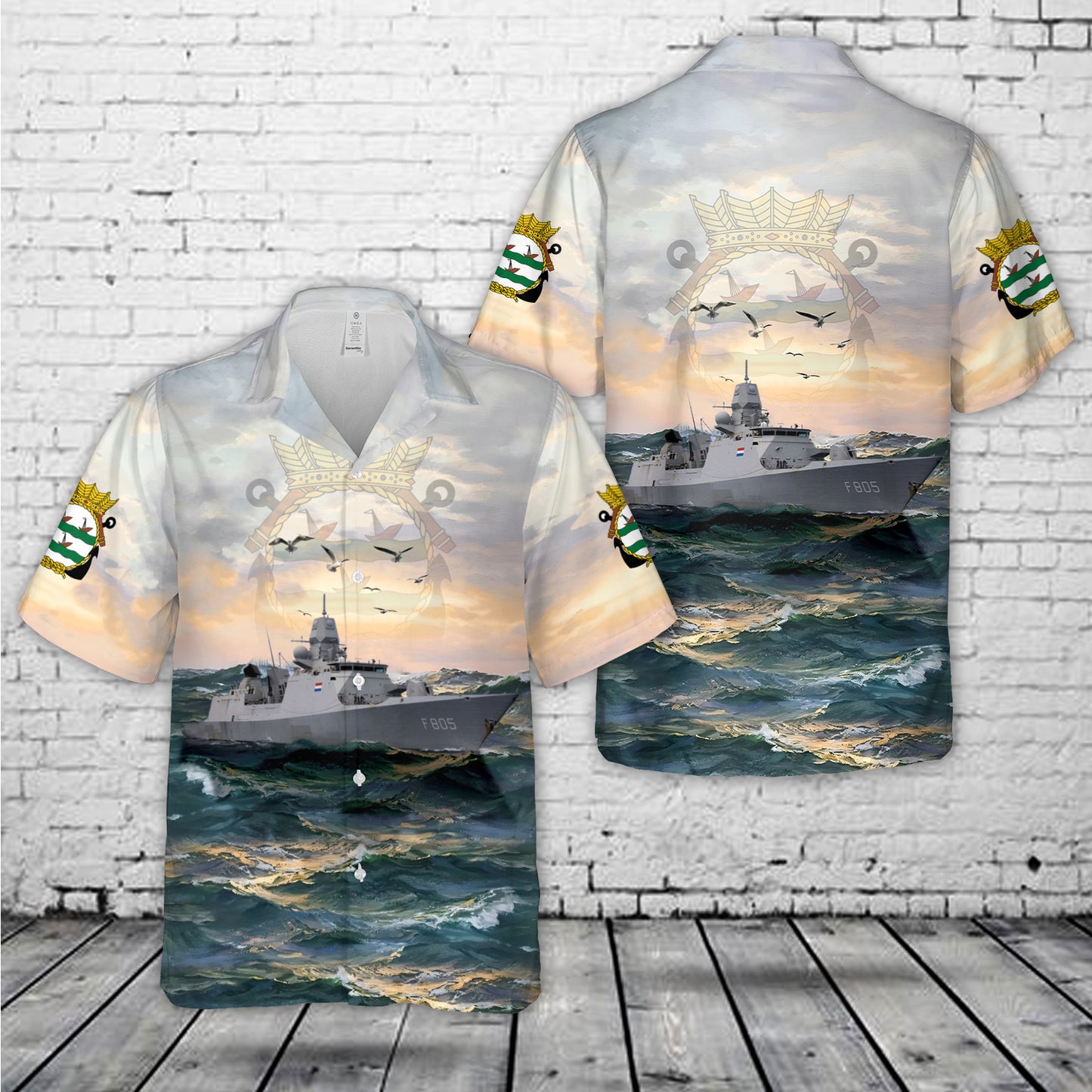 Royal Netherlands HNLMS Evertsen (F805) Hawaiian Shirt