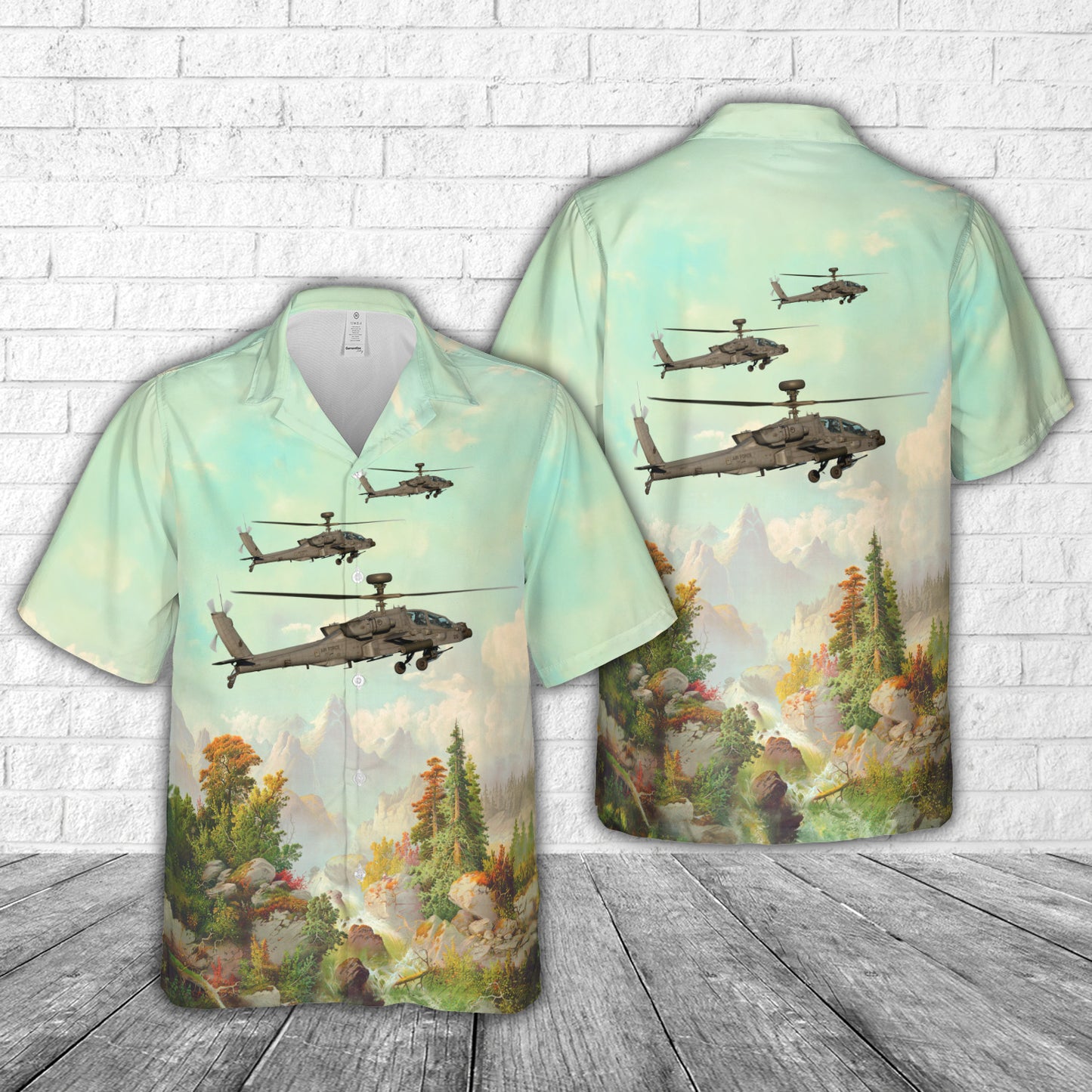 Royal New Zealand Air Force No. 3 Squadron AH-64D Hawaiian Shirt