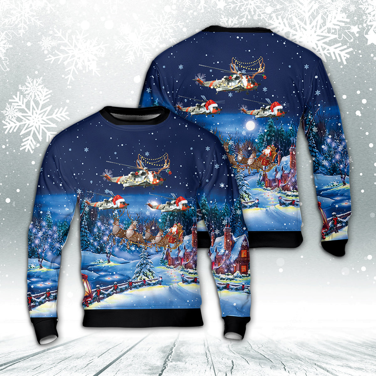 Royal Norwegian Air Force Westland Sea King Mk43B Christmas Sweater