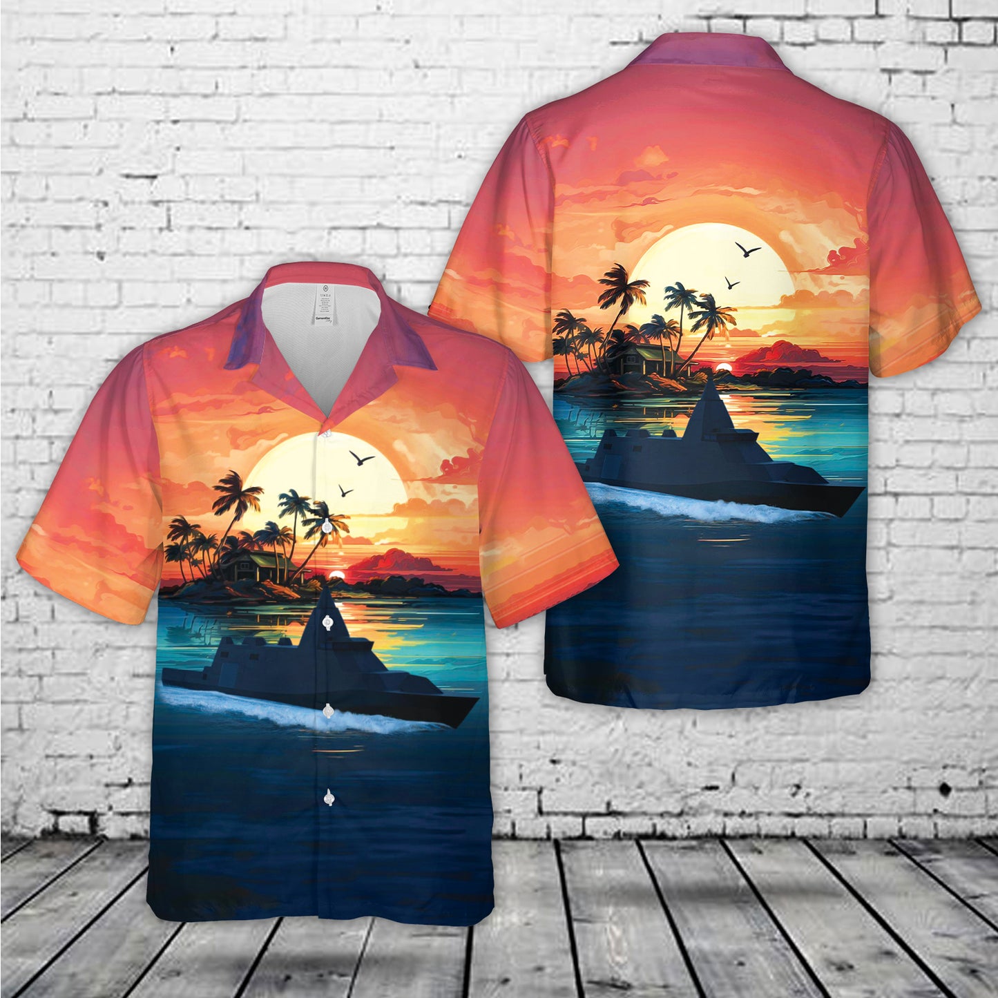 Royal Swedish Navy Lulea class Corvette Hawaiian Shirt