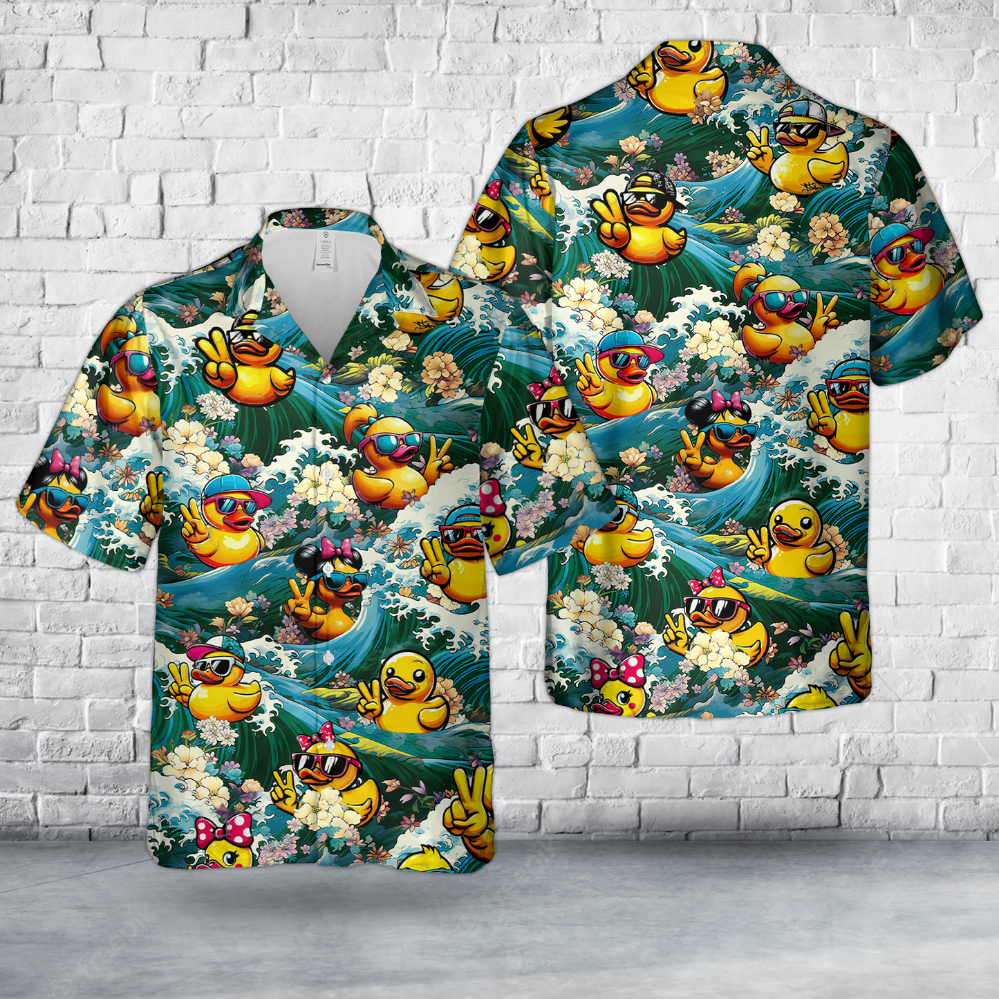 Rubber Duck Wave Hawaiian Shirt
