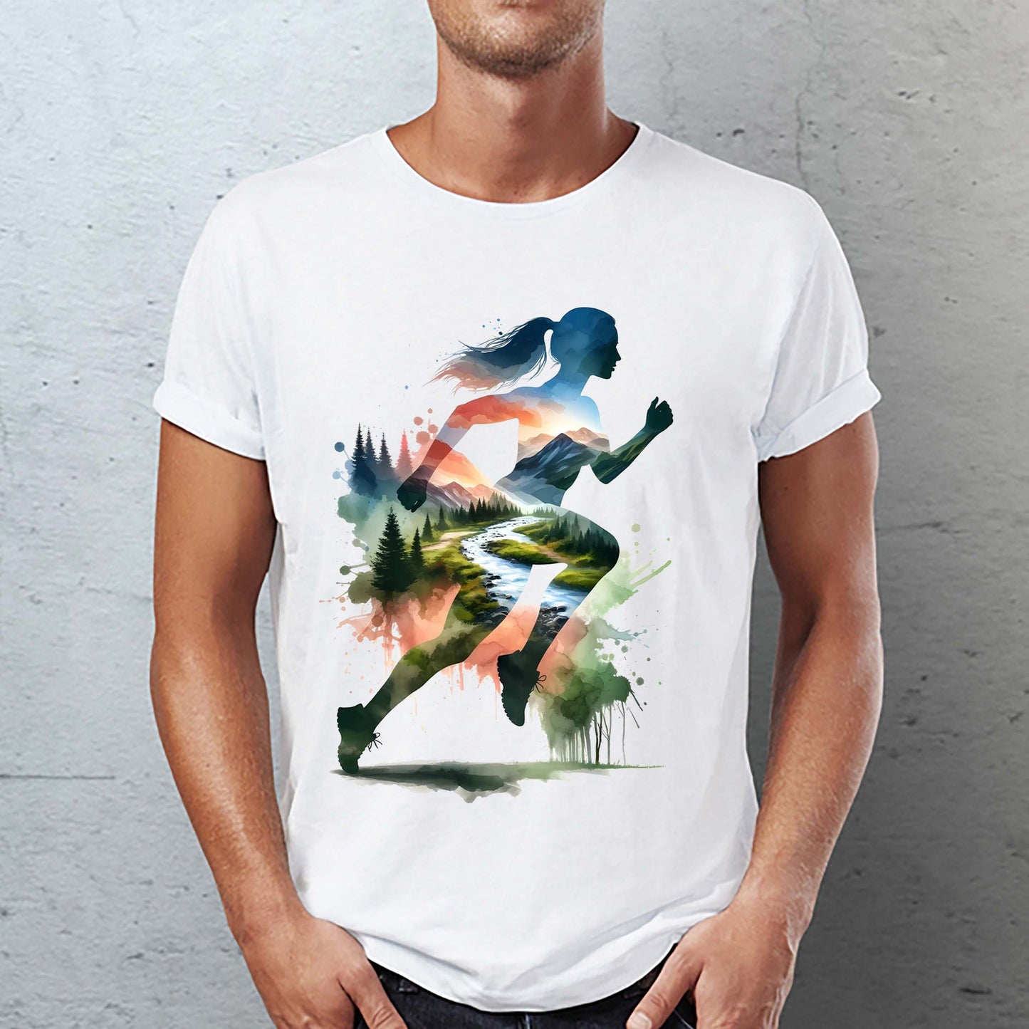 Running Woman Classic Unisex T-Shirt Gildan 5000 (Made In US) DLQD0306PT03