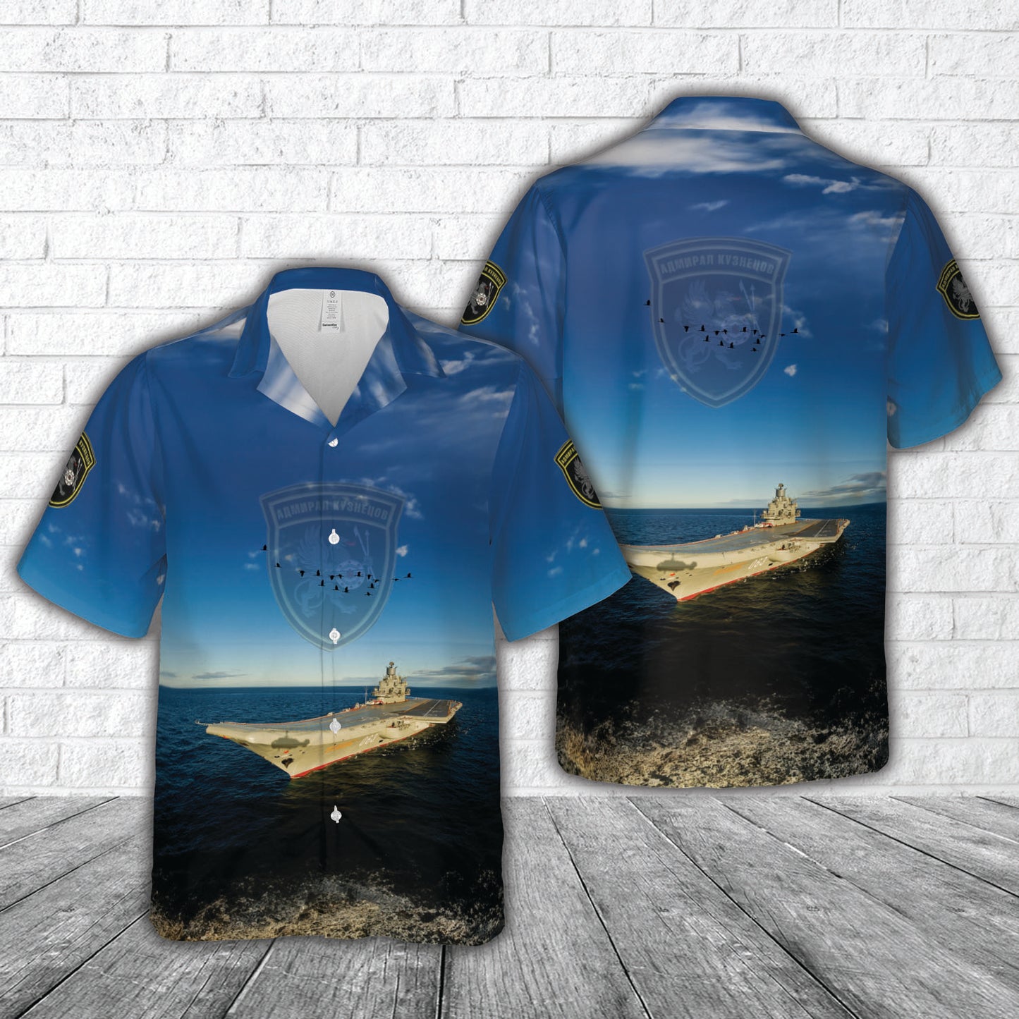Russian aircraft carrier Admiral Kuznetsov Hawaiian Shirt